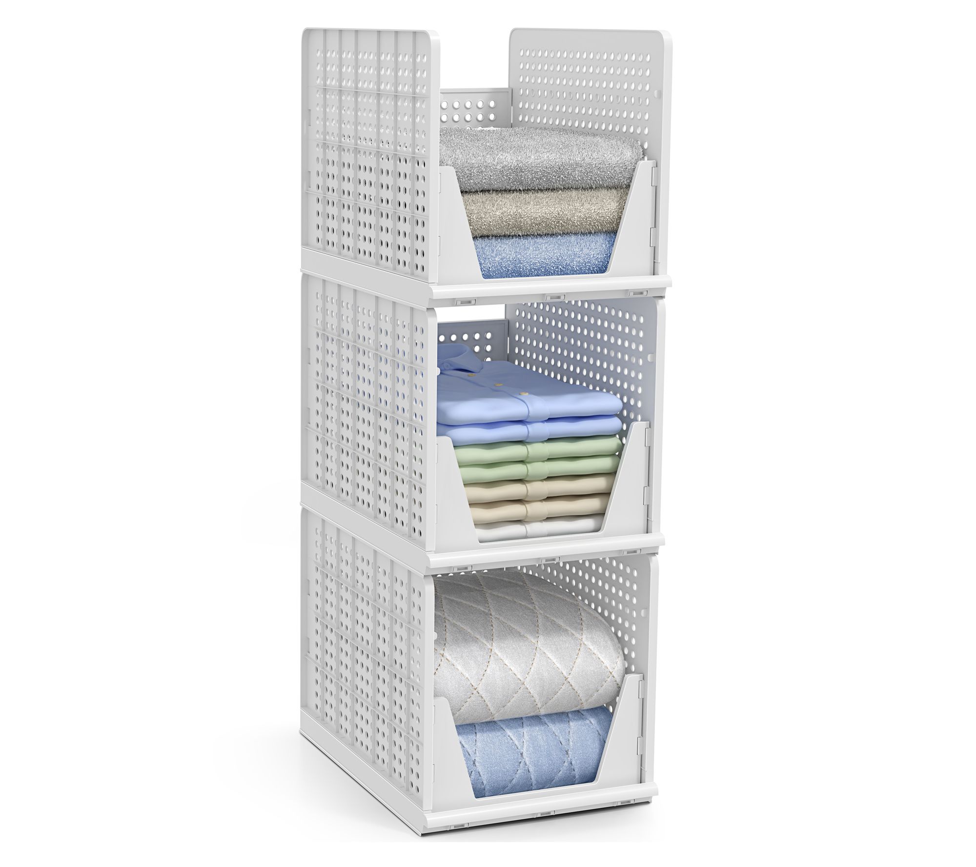 Sorbus Shelf Organizer - Closet Organizer 3 Pack Extra Large