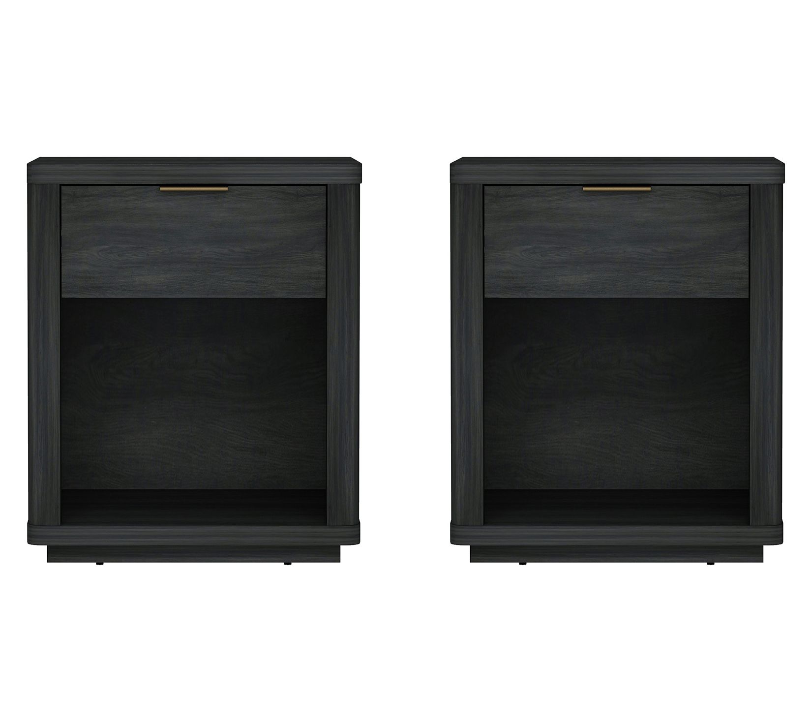 Manhattan Comfort Evelyn Nightstand with 1 Drawer - Set of 2