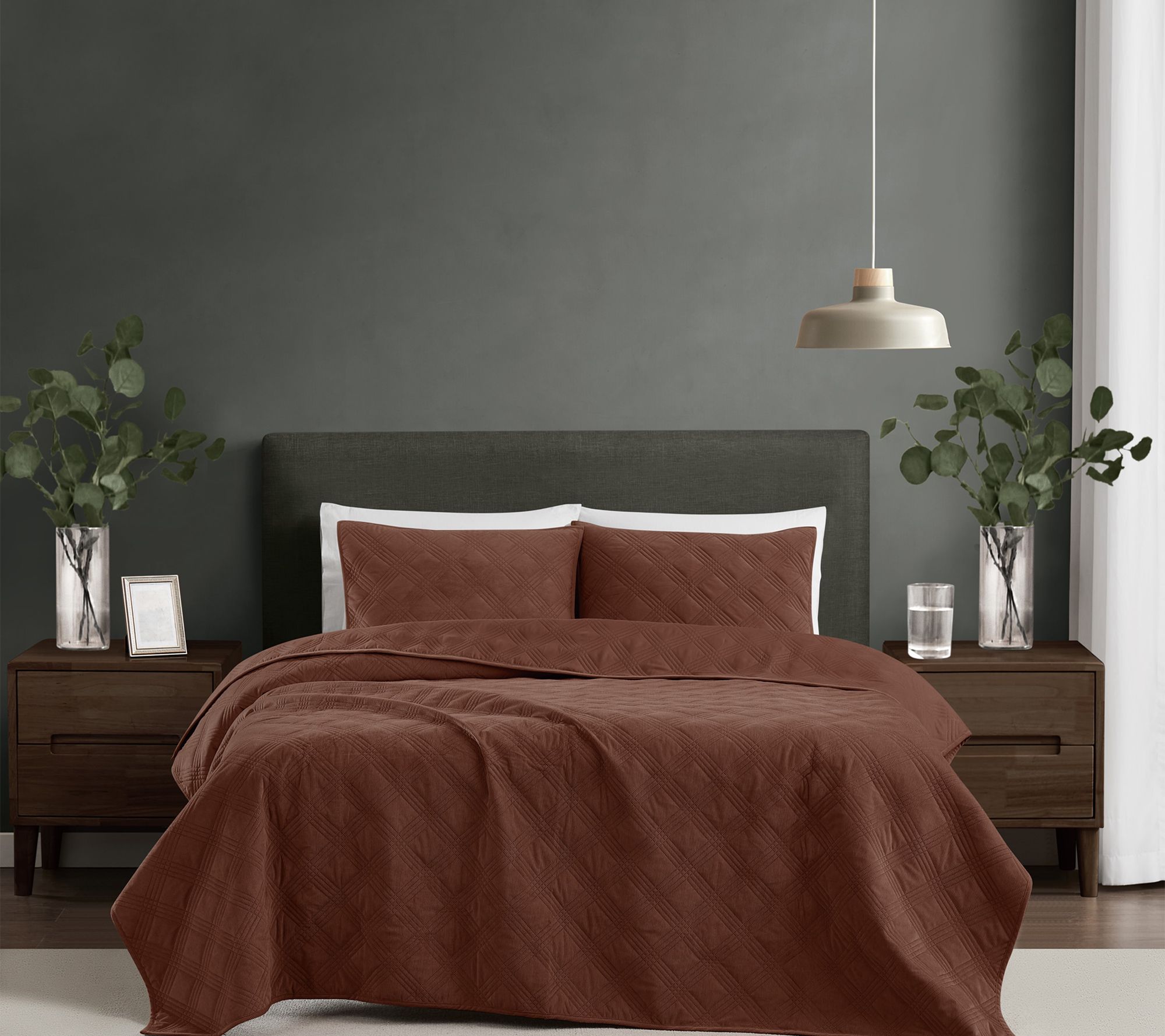 Brooklyn Loom Corduroy Pinsonic 3 Piece Full/Queen Quilt