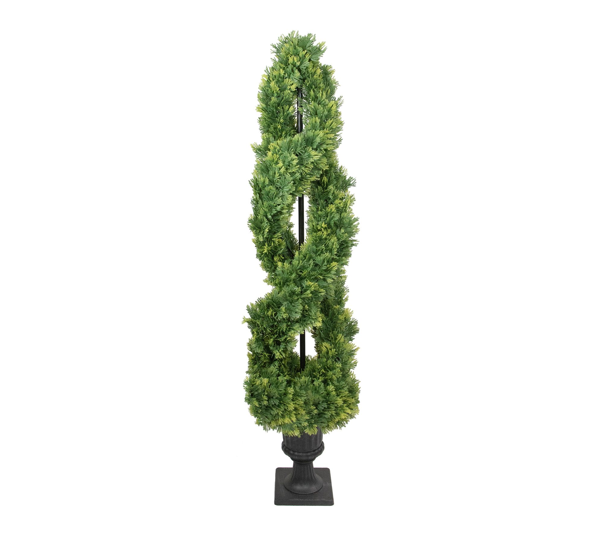 Northlight Real Touch Cedar Double Spiral Topiary Tree 4.5'