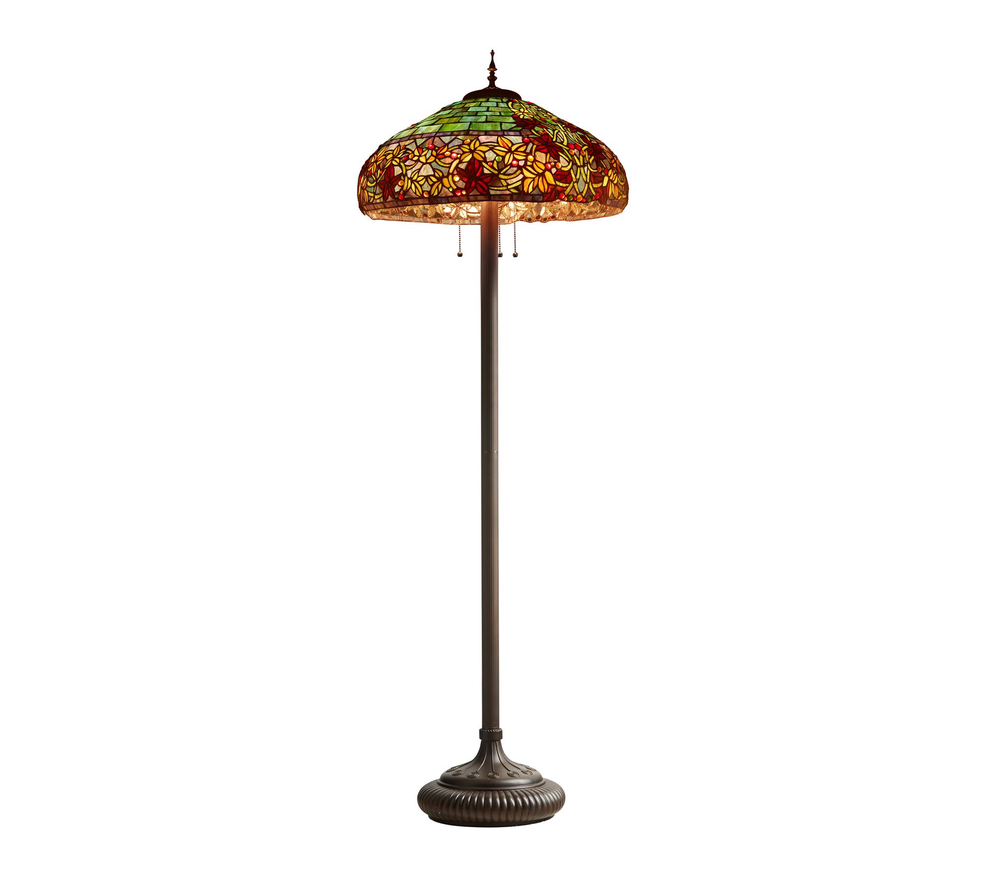 River of Goods 65" H Hampstead Stained Glass Flor Lamp