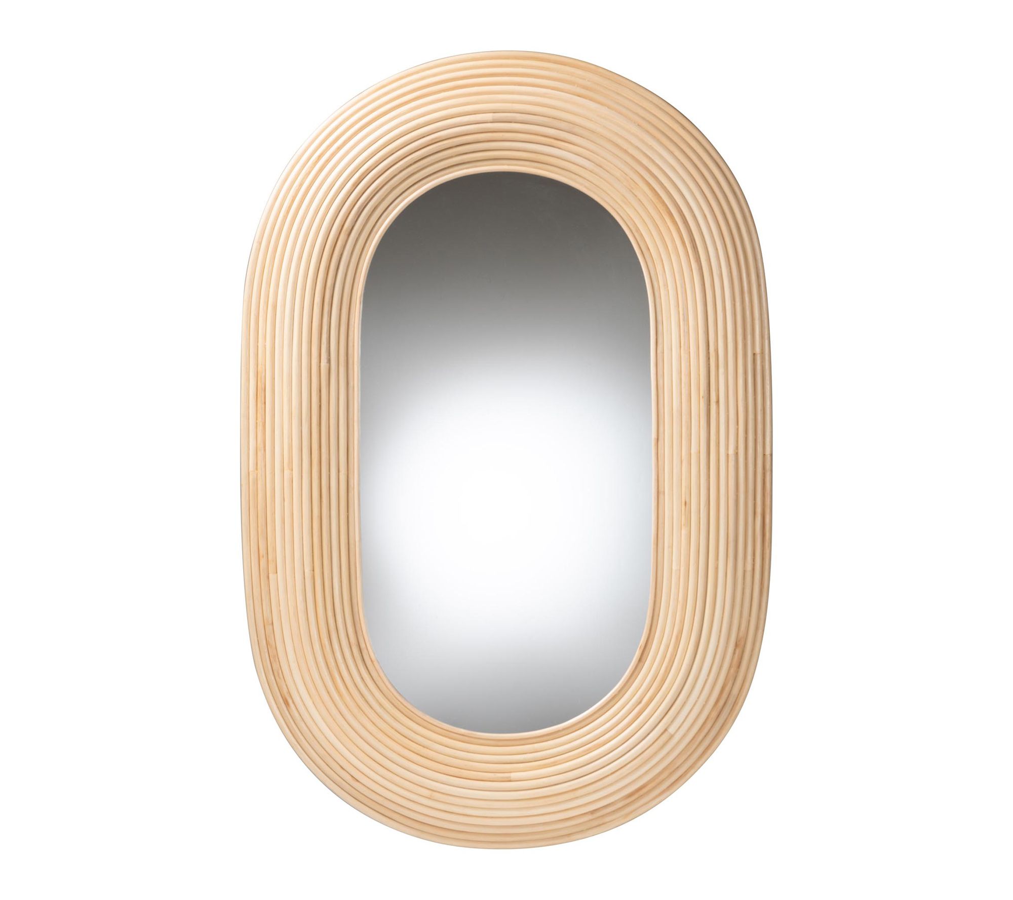 bali & pari Drucilla Natural Rattan Oval Wall Accent Mirror