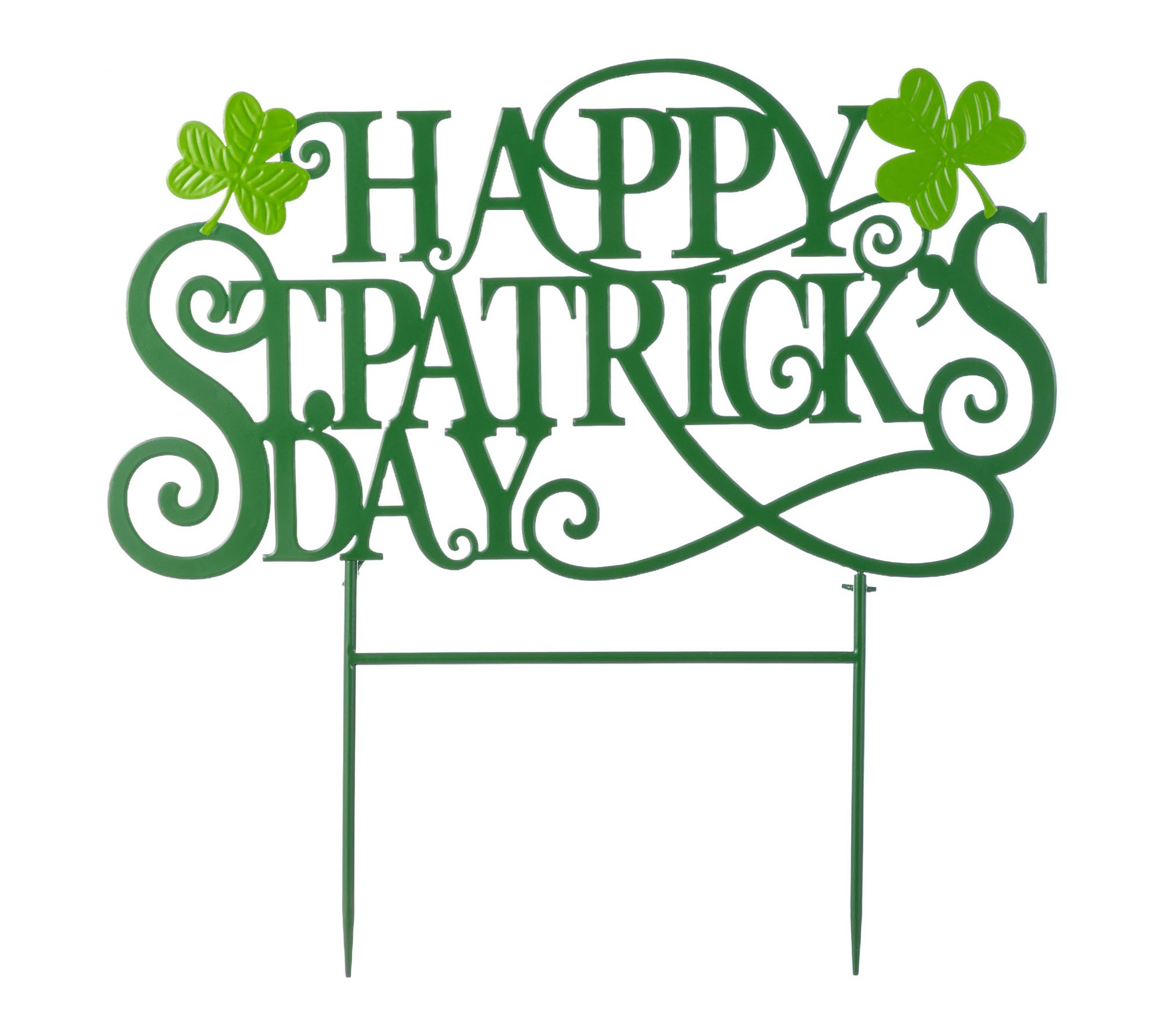 Glitzhome 23.25 "H Metal Happy St. Patrick's D ay Garden Stake