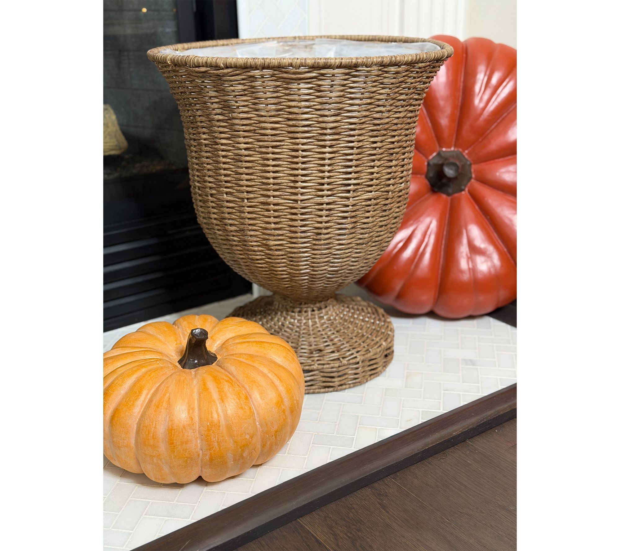 Simply Stunning 18" Indoor/Outdoor Wicker Urn by Janine Graff