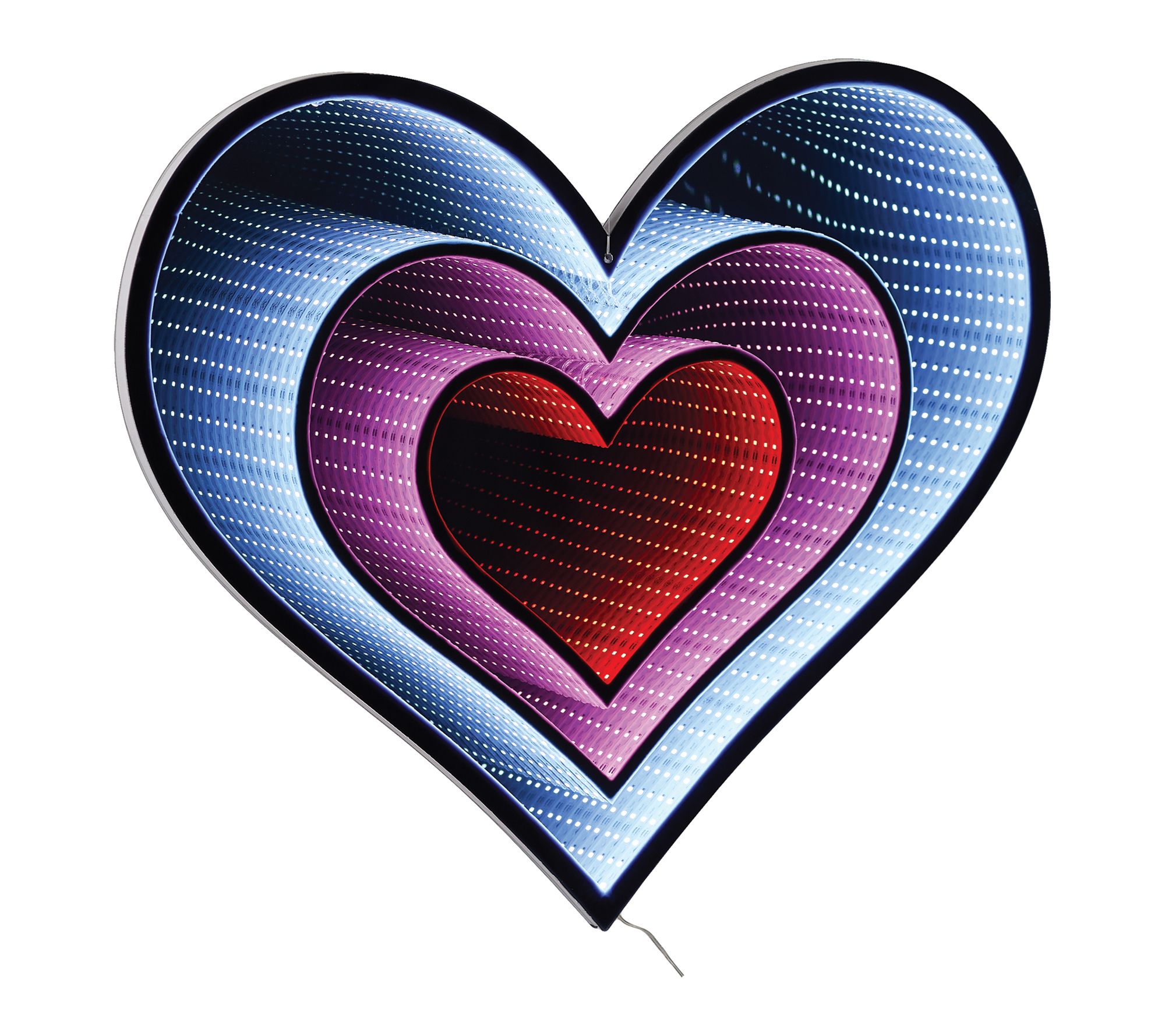  Melrose International Hanging Triple Heart EkkoLight 23.5"H