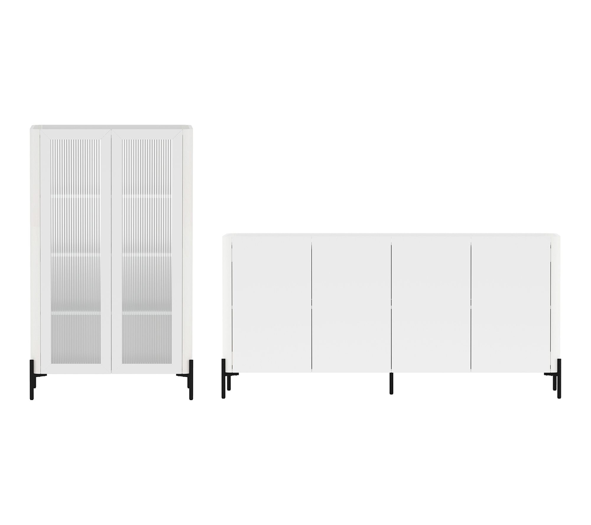 Manhattan Comfort Abbey 2-Piece Buffet and Bookcase