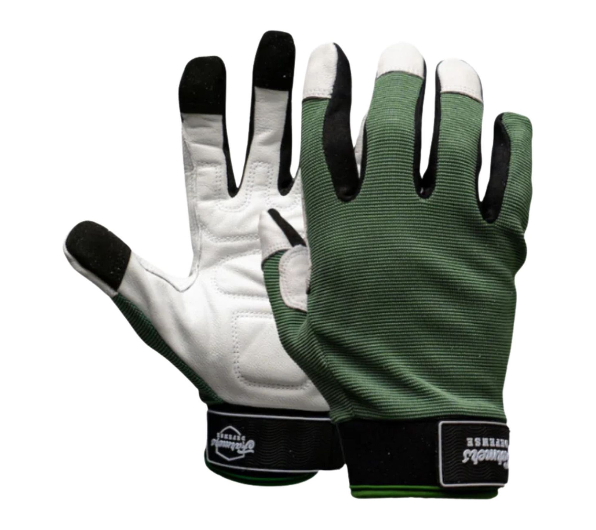 Farmer's Defense Rugged Guard Leather Gloves -Forest Green