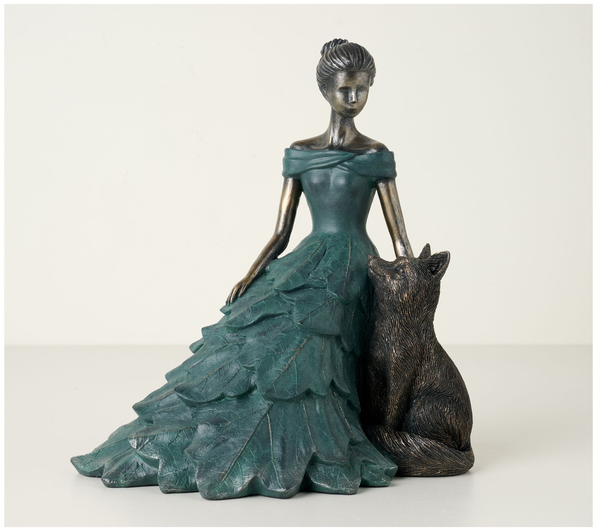 Harvest Woodland Maiden with Fox by Valerie