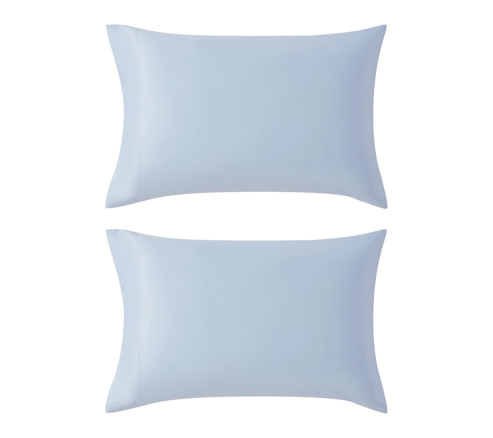 Laura Ashley Satin Bliss Chambray Blue StandardPillowcase Set