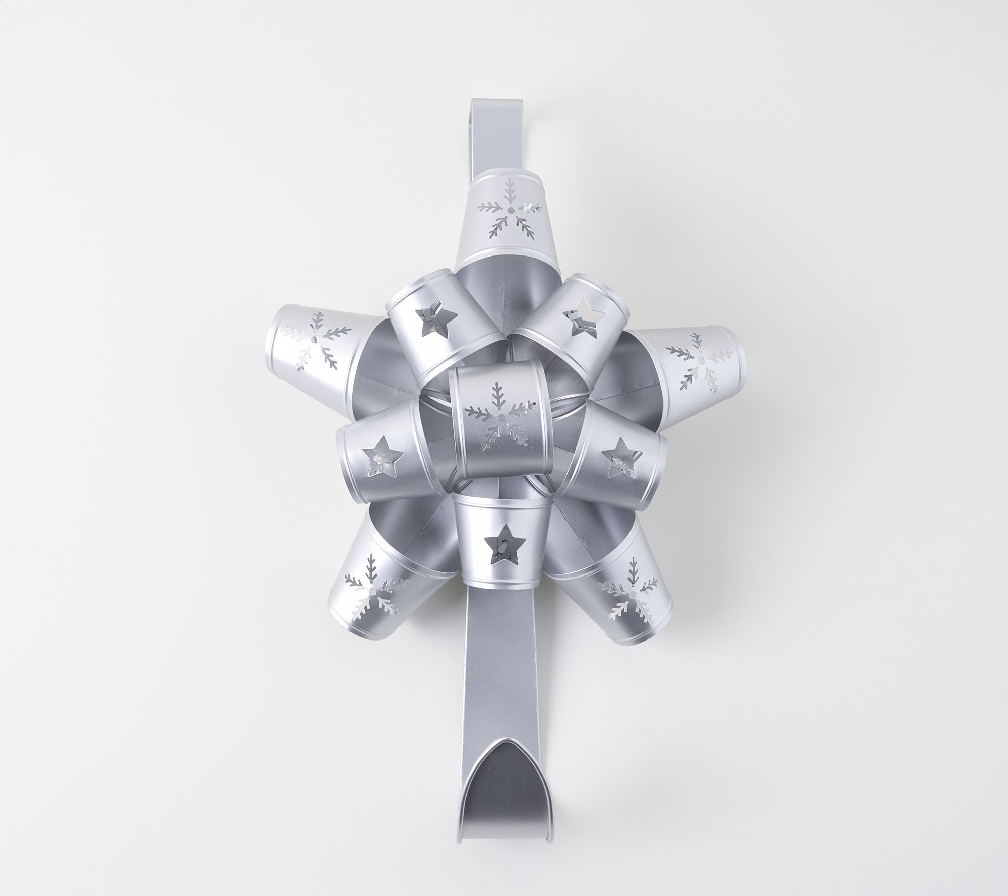 "As Is " Kringle Express Lit Iron Hanging Bow