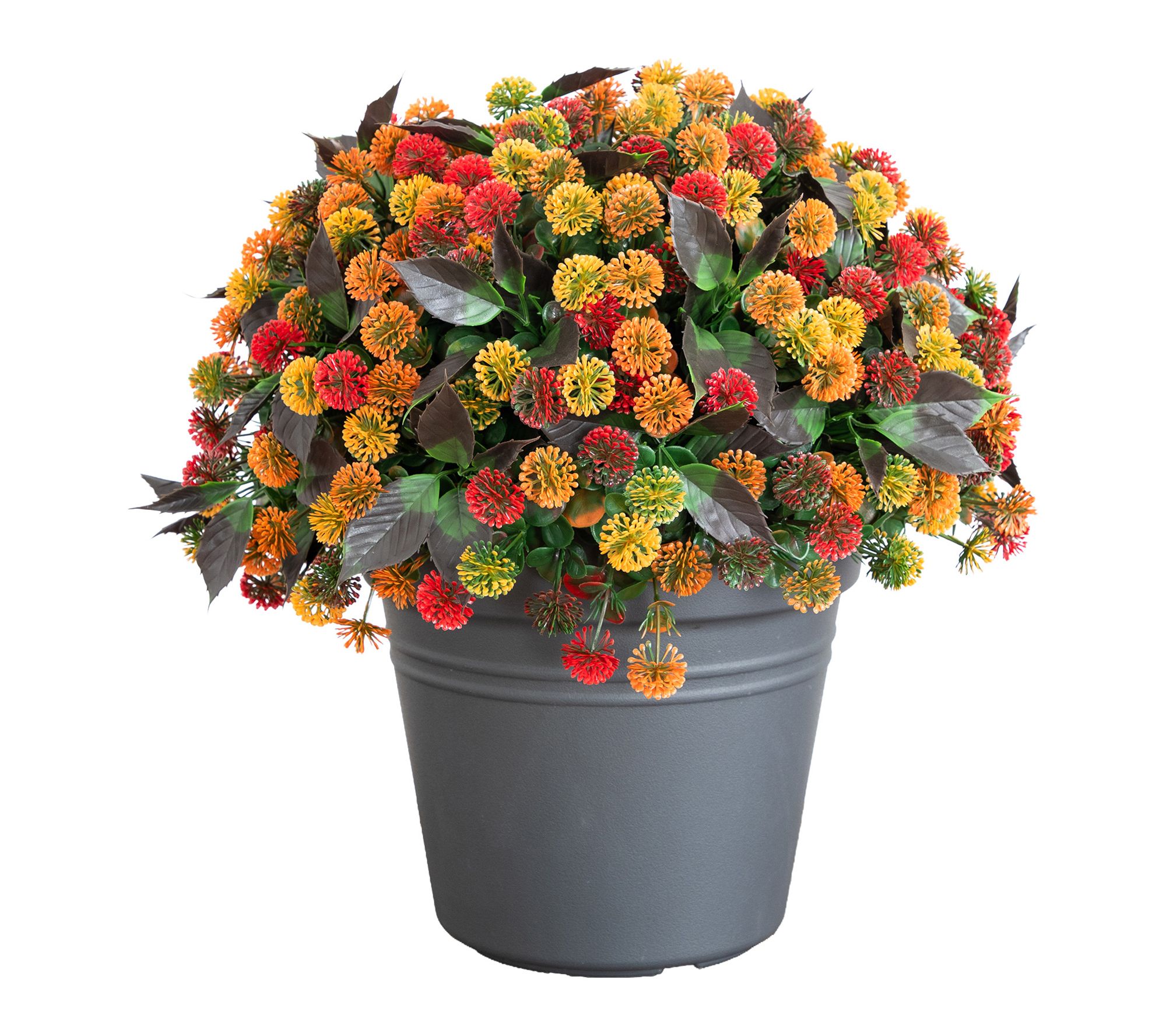 16-in  Mixed Fall Mum Plant in Pot by Nearly Natural