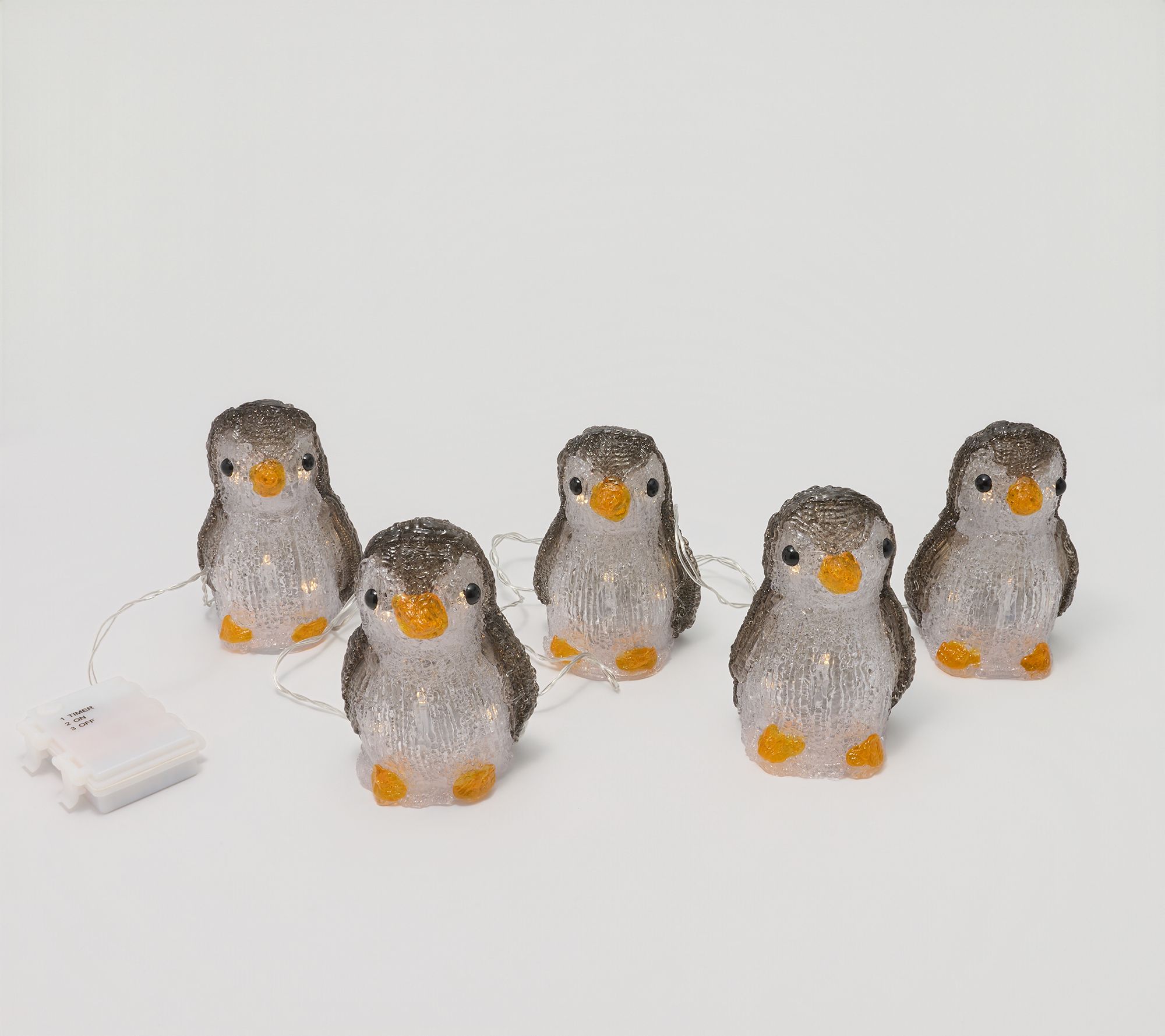 "As Is" Kringle Express Set of 5 Acrylic Animal String Lights