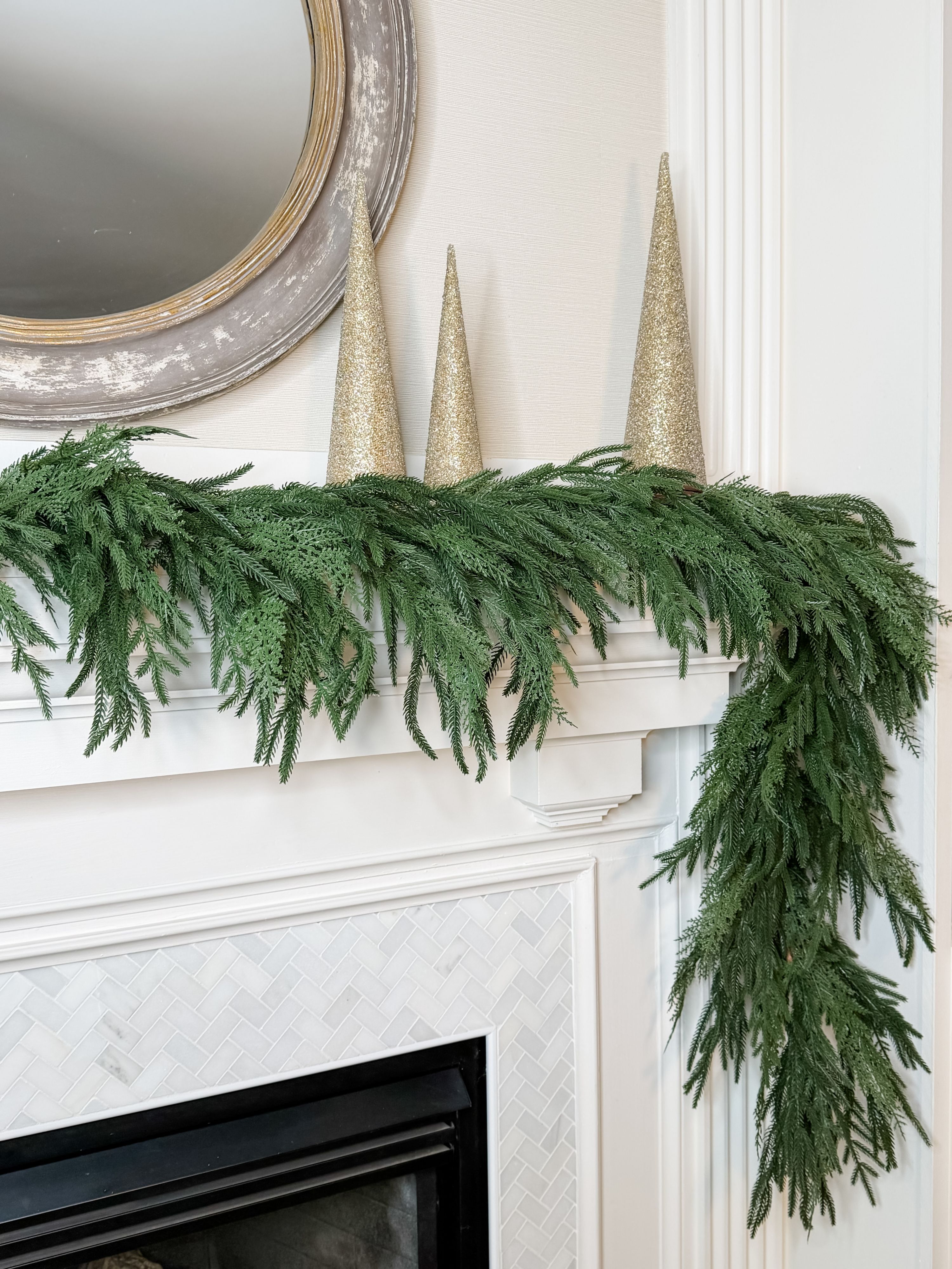 Simply Stunning 7' Real Touch Cedar and Pine Garland by Janine Graff