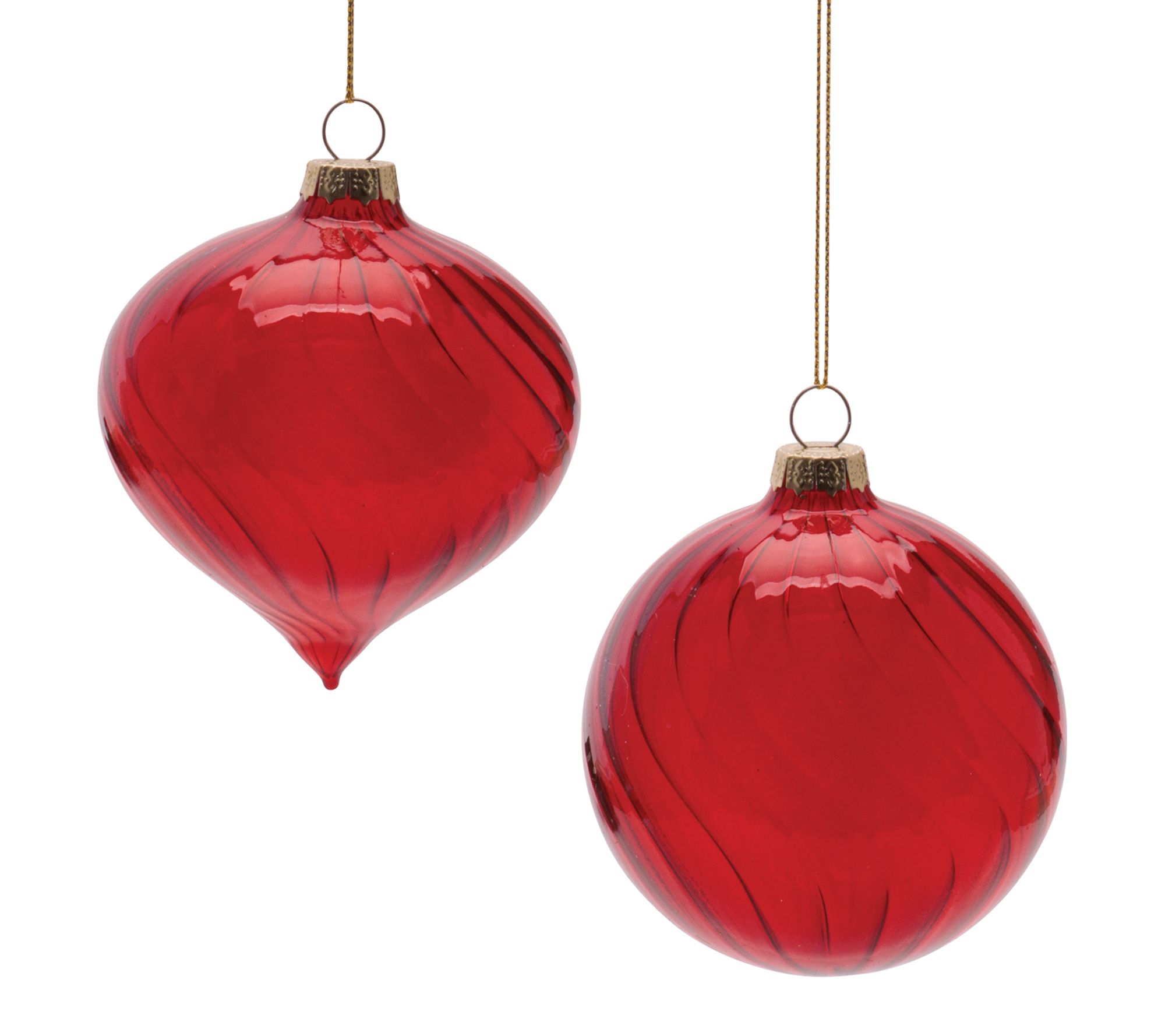 Melrose Swirled Glass Ornament (Set of 12)