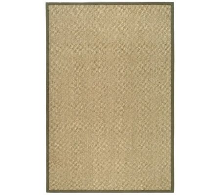 Serenity Houndstooth Natural Fiber Sisal 4' x 6' Rug w/Border