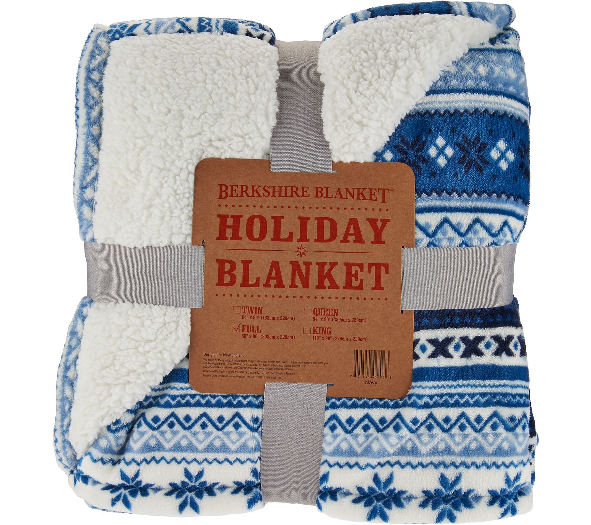 Berkshire Oversized Queen Fair Isle Loftmink/Sherpa Blanket - Page 1 ...