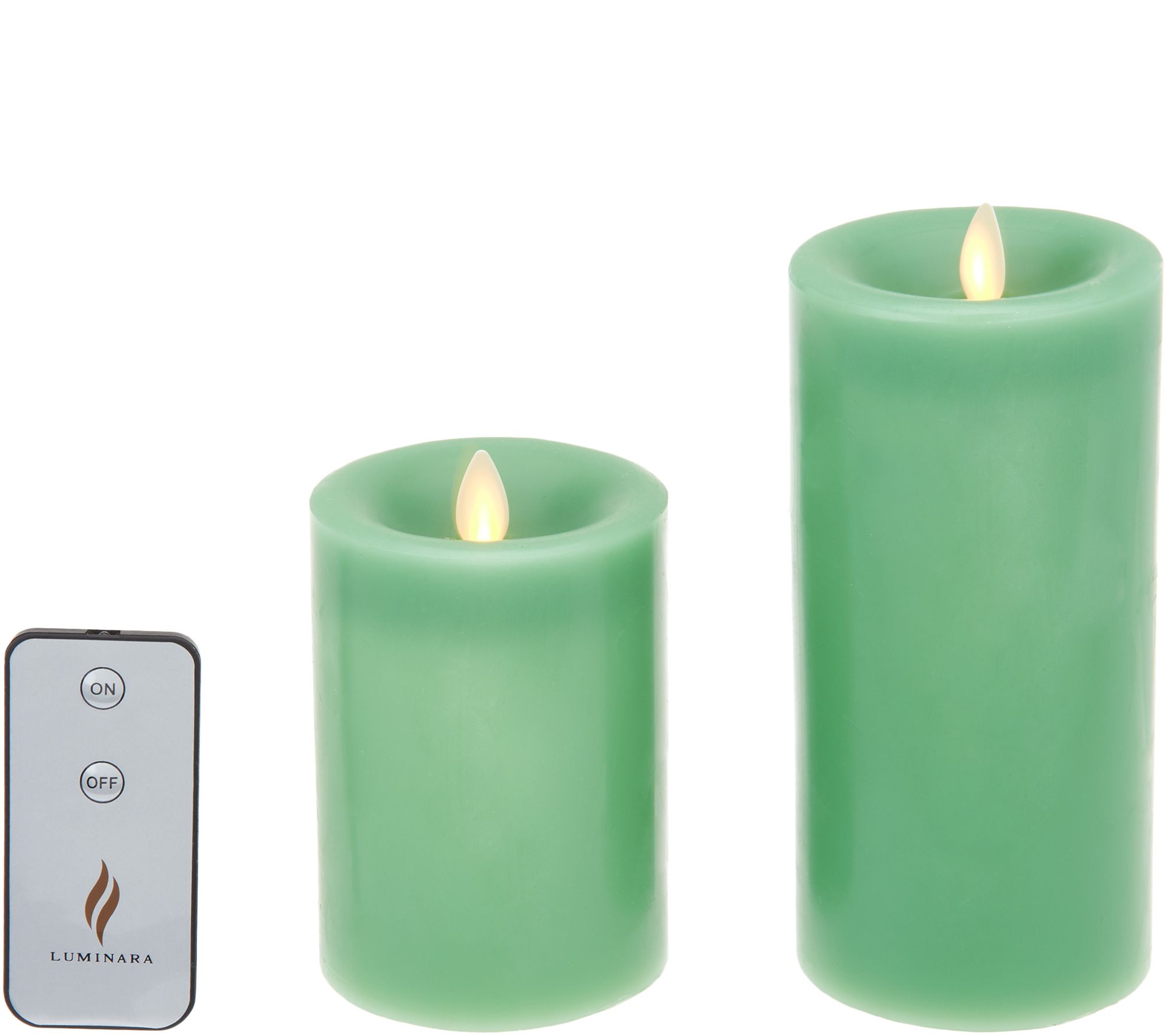 Martha Stewart 4" and 6" Flameless Wax Candle Pillars Set