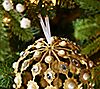 6" Pearl and Jewel Glitter Sphere Ornament by Valerie, 1 of 1