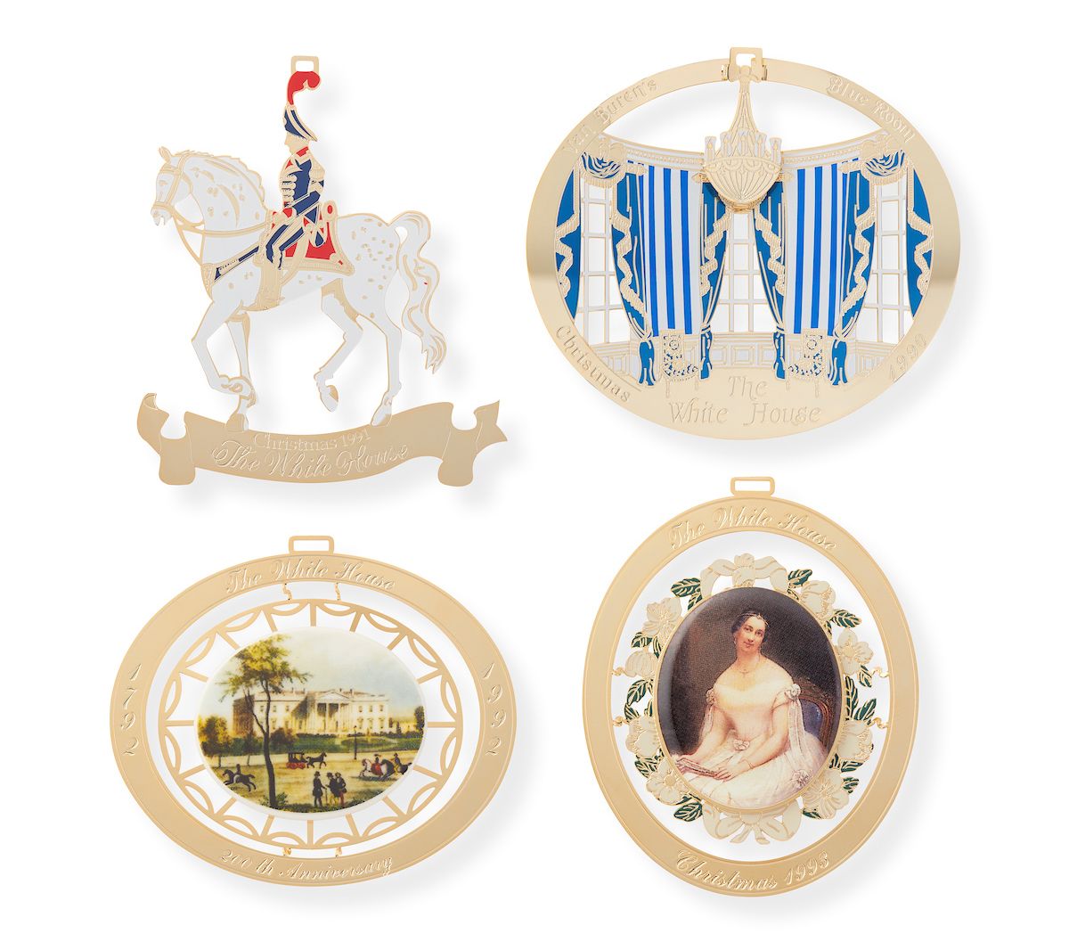 The Official White House Christmas Ornament Set1990 to 1993