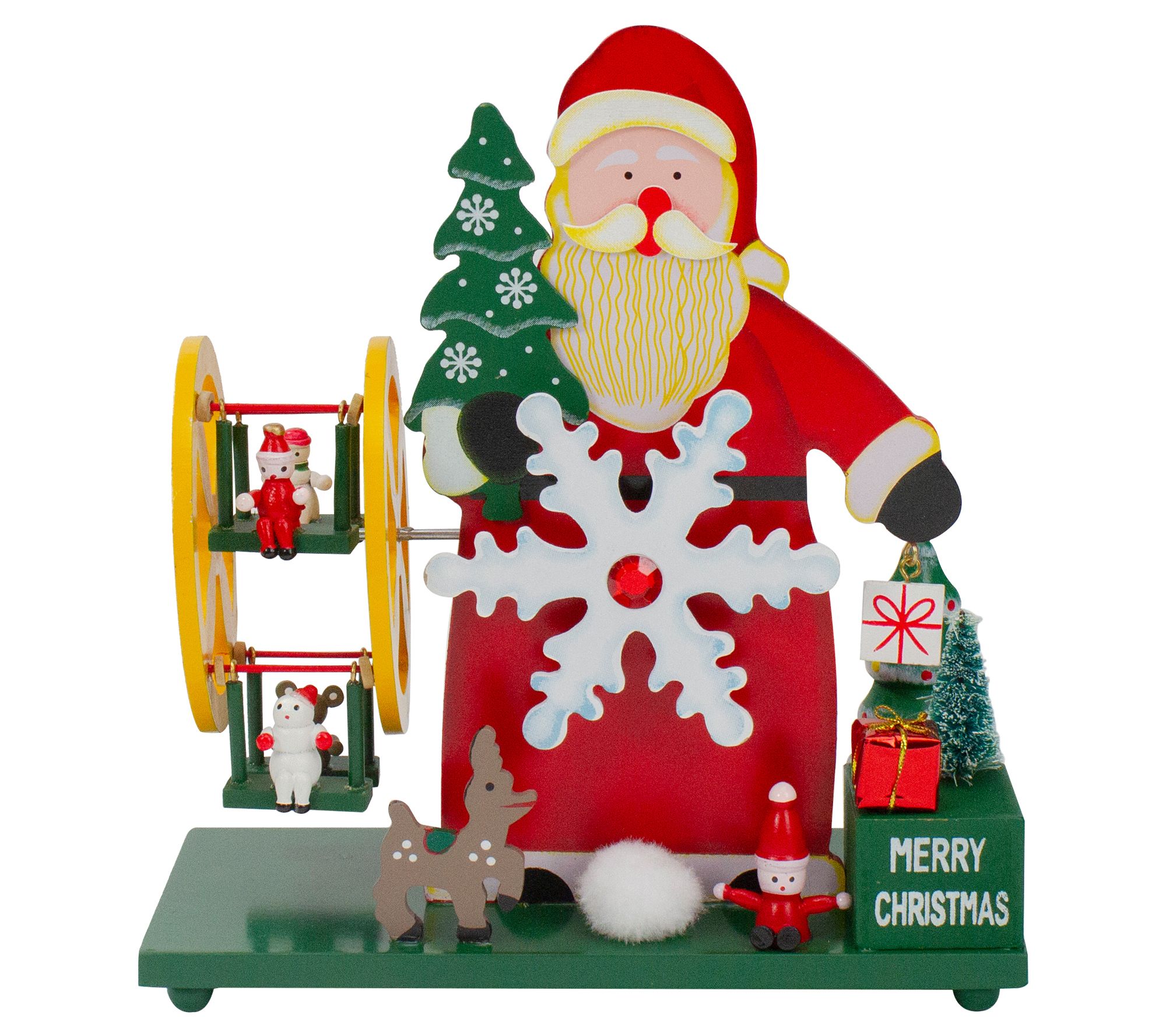 Northlight 9.5" Red & Green Santa Claus Musical Decor