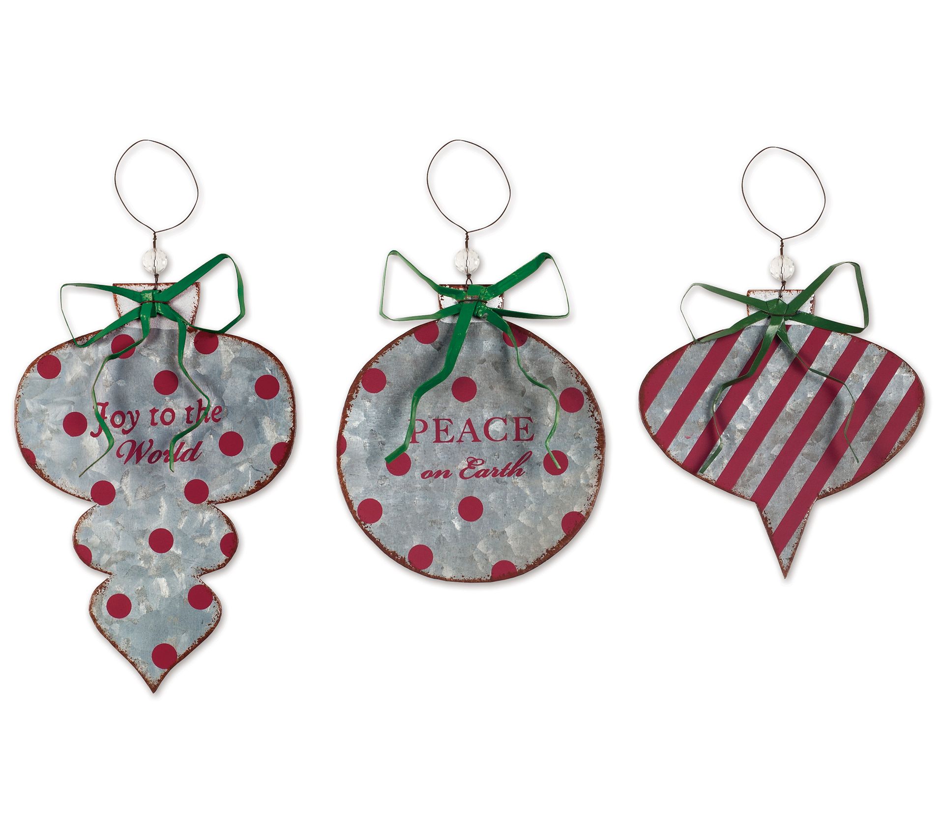 Sunset Vista De signs Vintage O rnaments - Set of 3