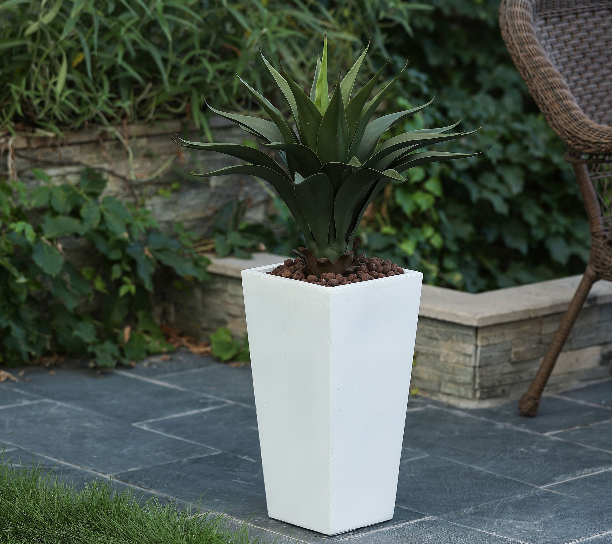 Tall Tapered Square Indoor & Outdoor MgO Planter - Bed Bath