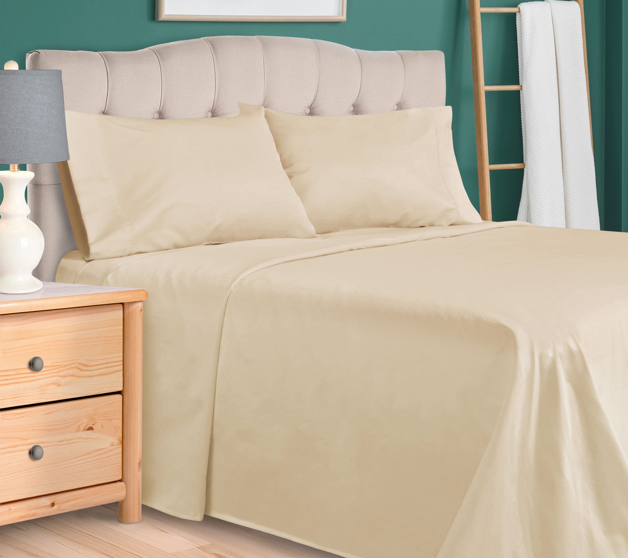 Superior 300 TC Egyptian Cotton Deep Pocket Sheet Set,Cal Kin