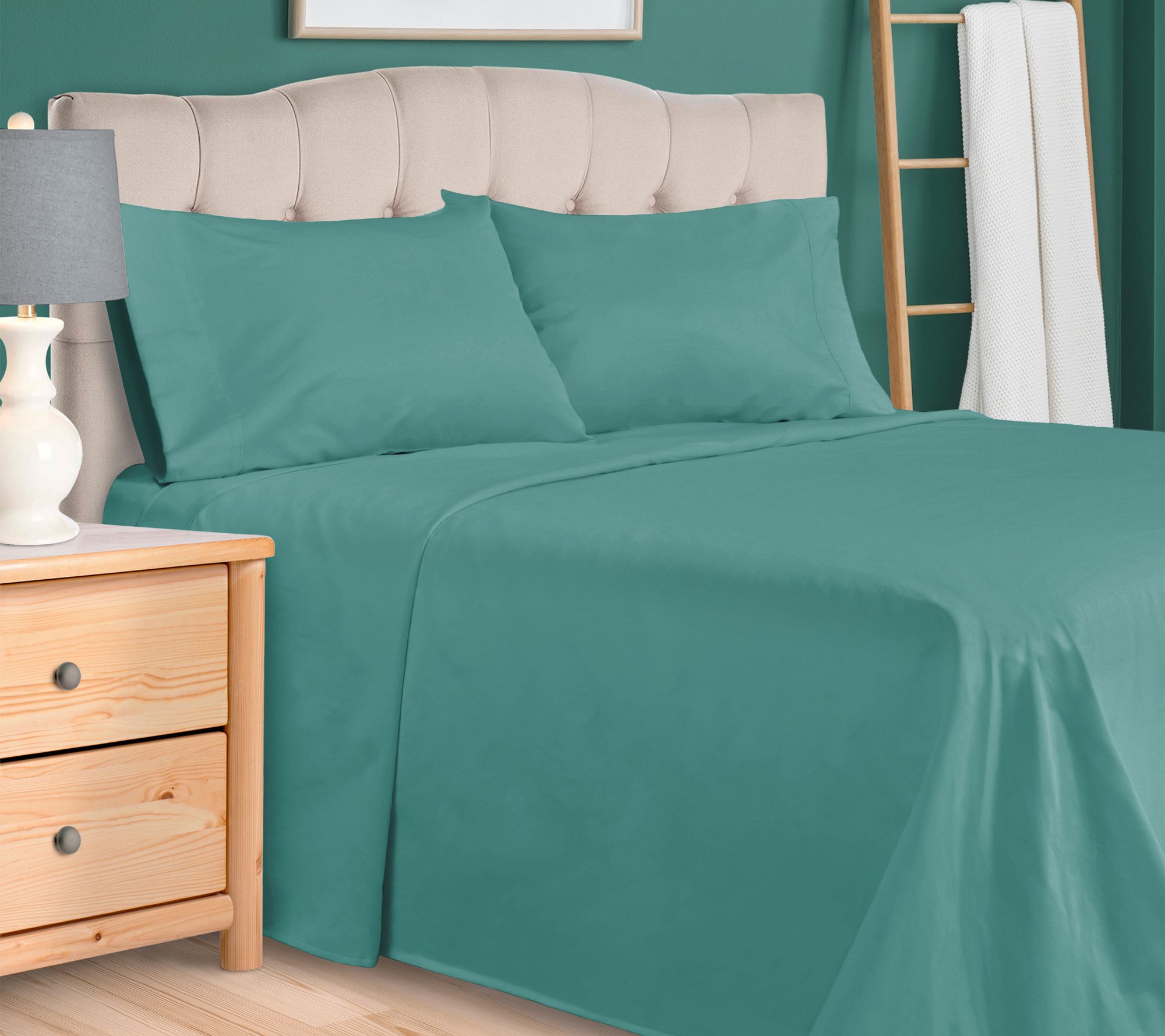 Superior 300 TC Egyptian Cotton Deep Pocket Sheet Set,Cal Kin