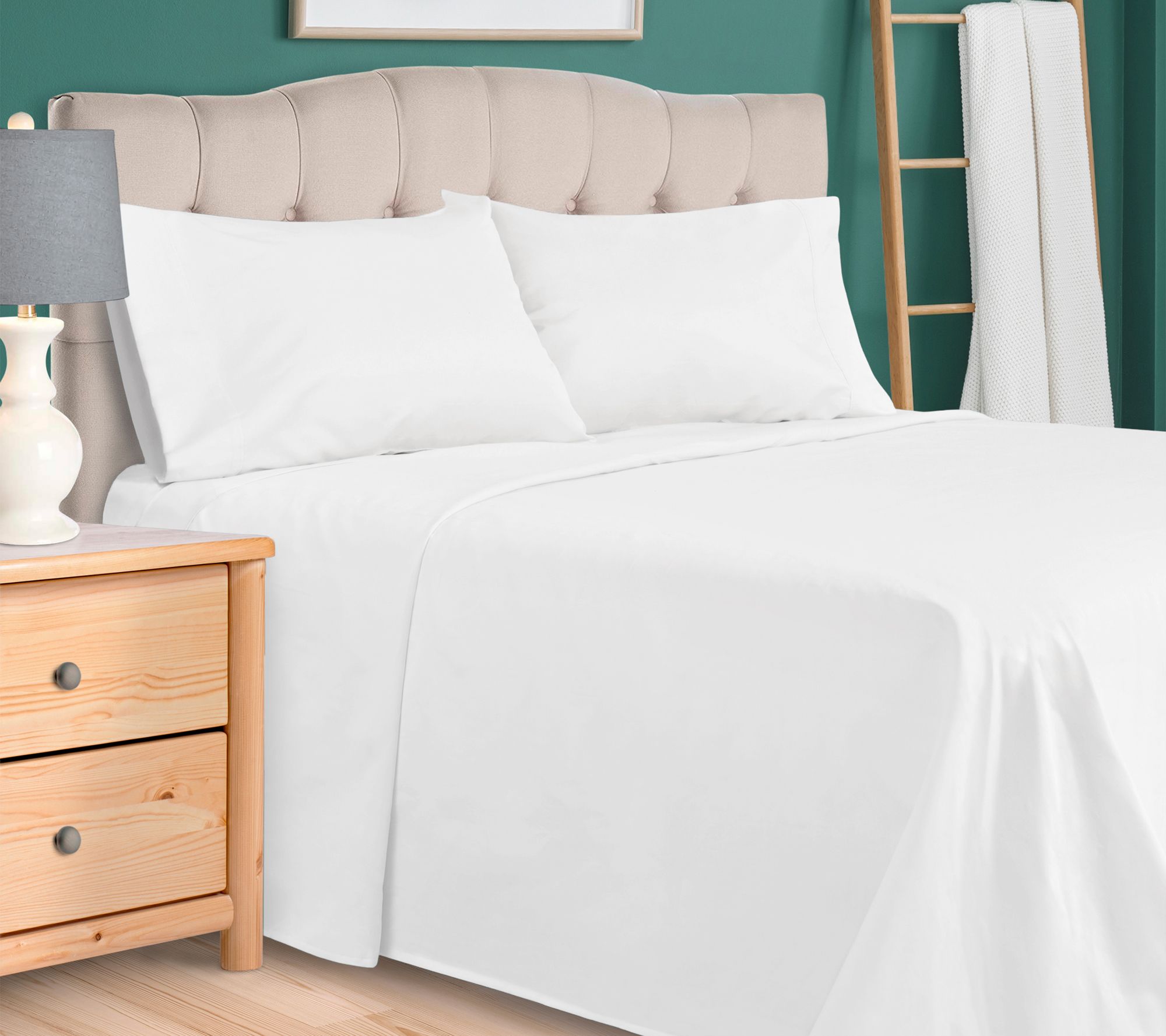 Superior 300 TC Egyptian Cotton Deep Pocket Sheet Set,Cal Kin