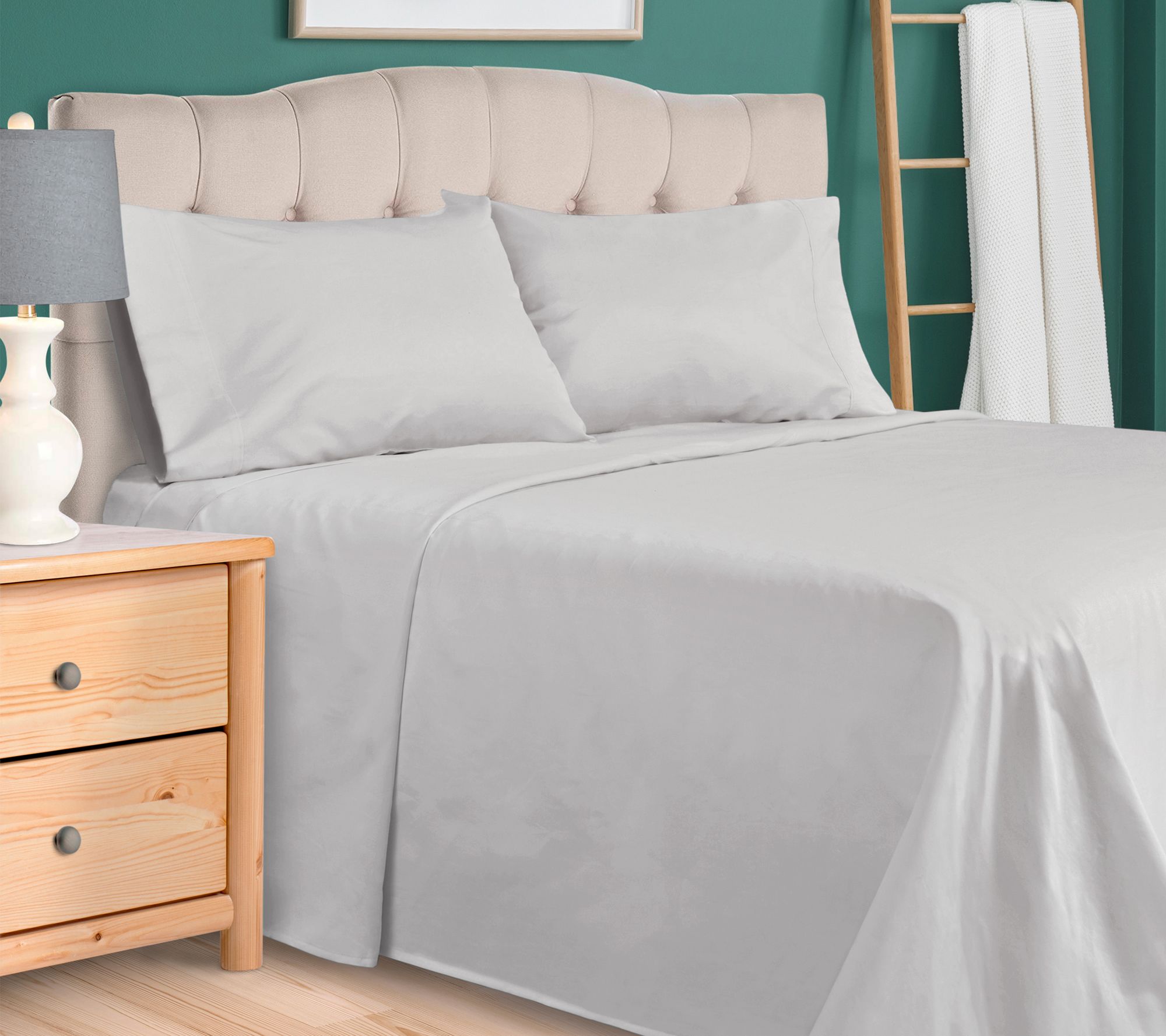 Superior 300 TC Egyptian Cotton Deep Pocket Sheet Set,Cal Kin