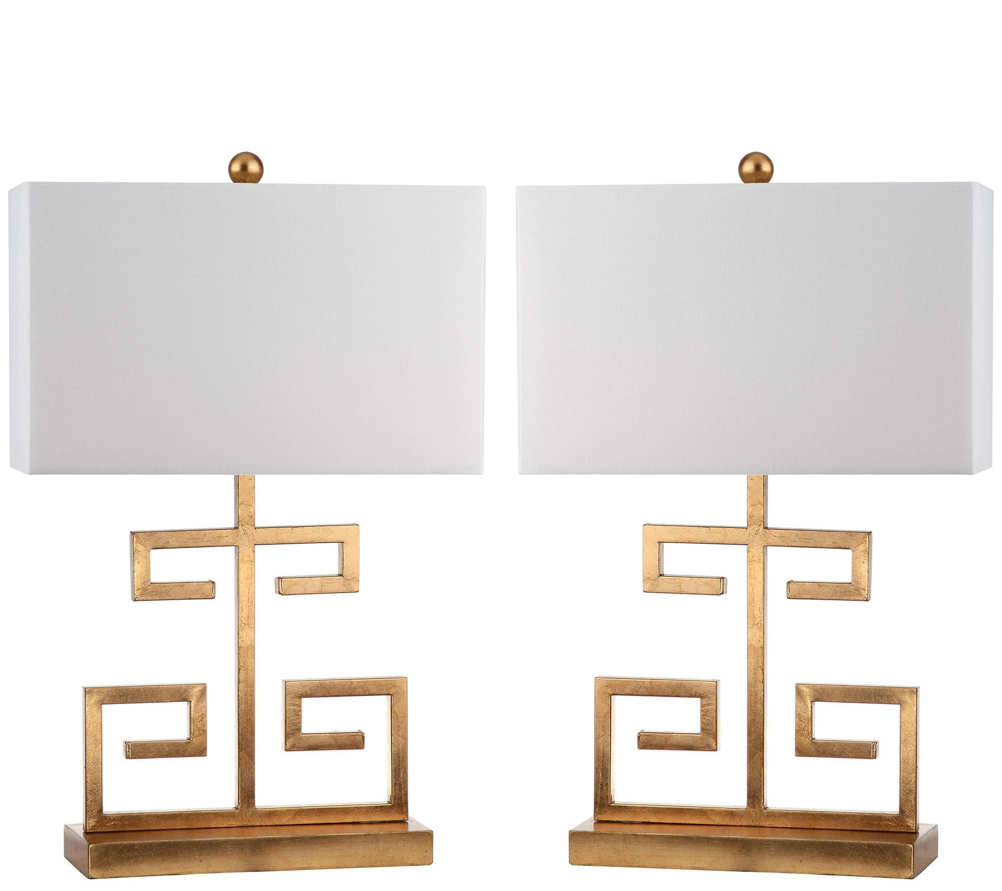 Safavieh Set of 2 Greek Key Table Lamps