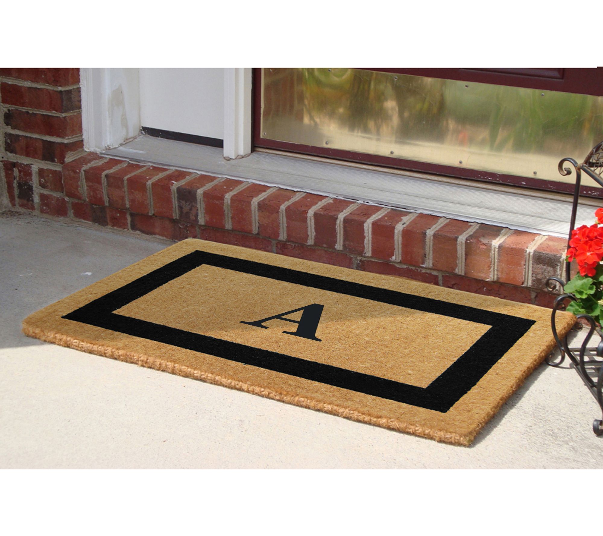 Natural Coco Coir Doormat 22 x 36 in 1" Thick Low Brown plain outdoor floor mat 