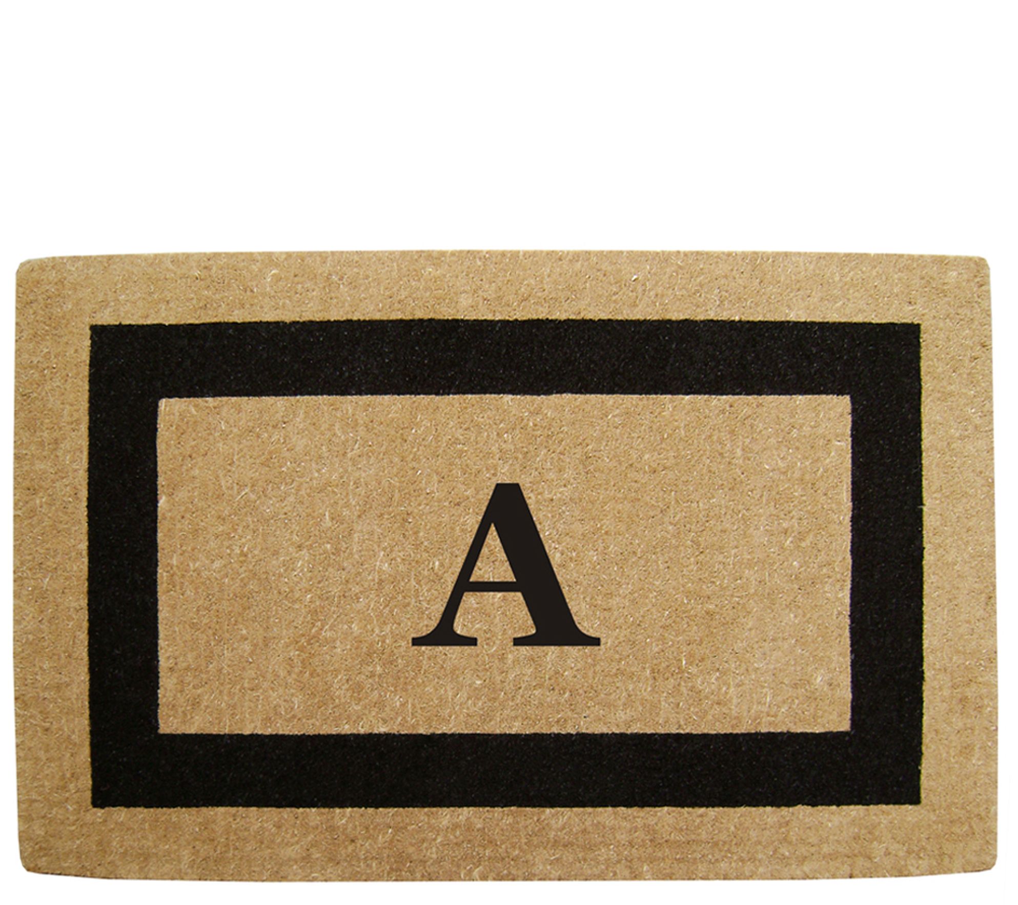Nedia Home Monogrammed Heavy-Duty 22" x 36" Coir Doormat