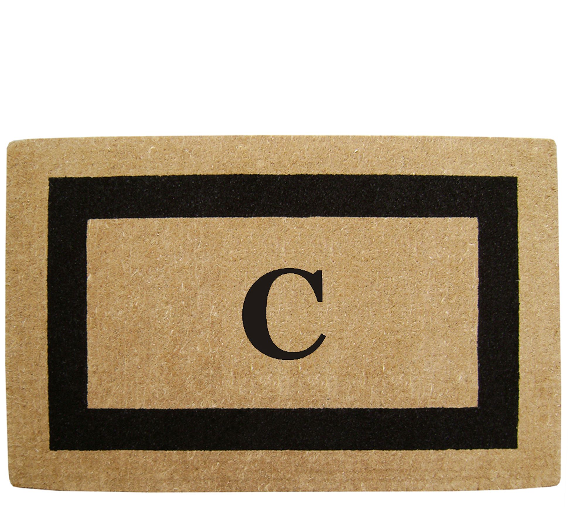 Nedia Home Monogrammed Heavy-Duty 22" x 36" Coir Doormat