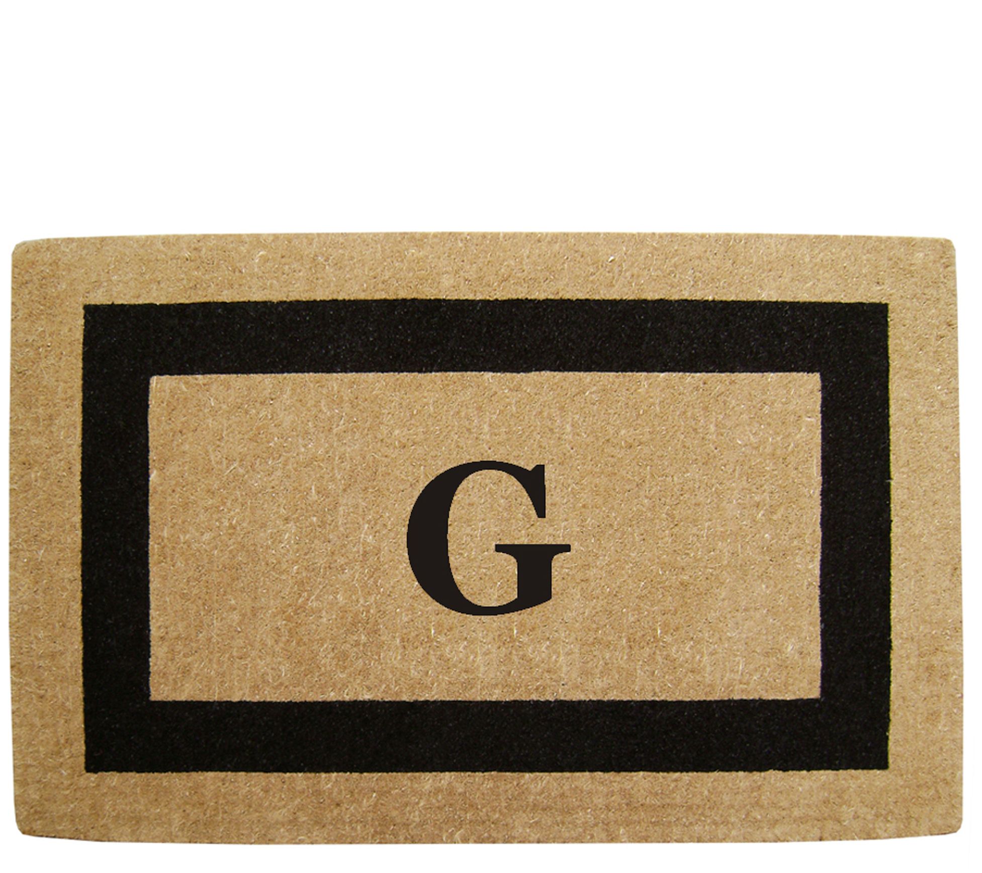 Nedia Home Monogrammed Heavy-Duty 22" x 36" Coir Doormat