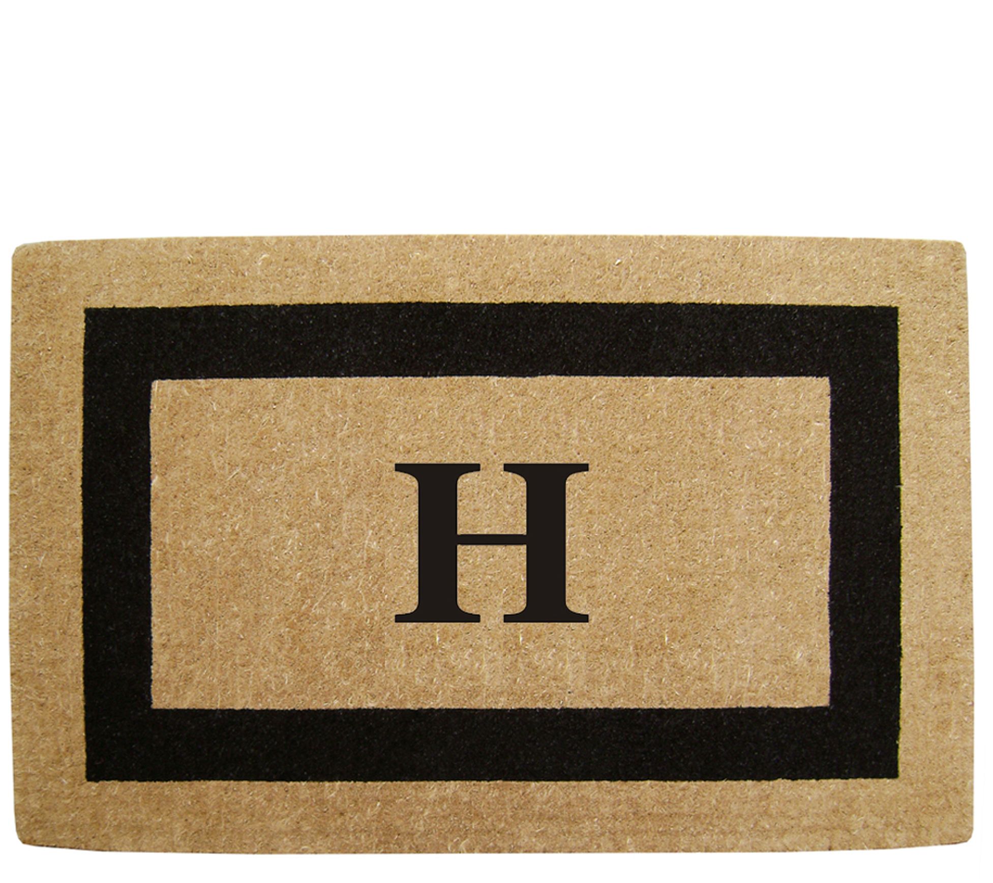Nedia Home Monogrammed Heavy-Duty 22" x 36" Coir Doormat