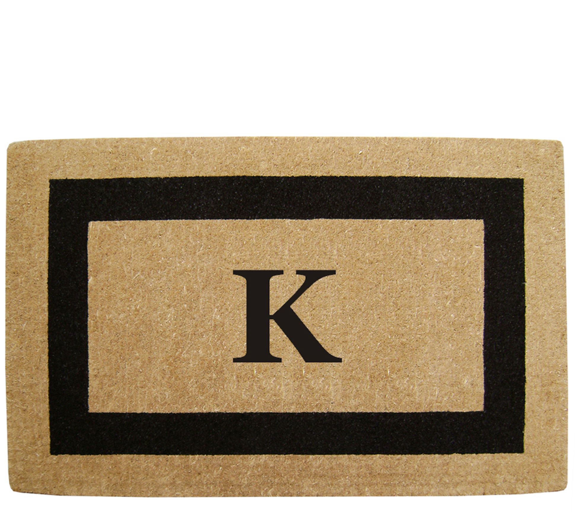 Nedia Home Monogrammed Heavy-Duty 22" x 36" Coir Doormat