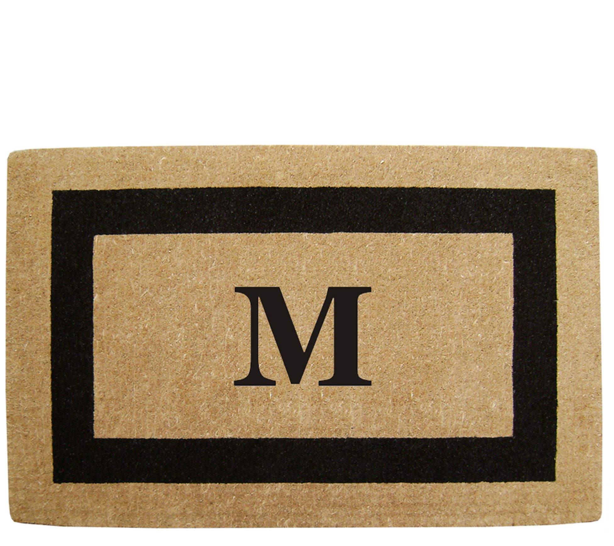 Nedia Home Monogrammed Heavy-Duty 22" x 36" Coir Doormat