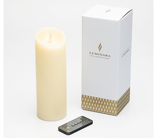 Luminara 8" Unscented Wax Flameless Candle withNew Remote