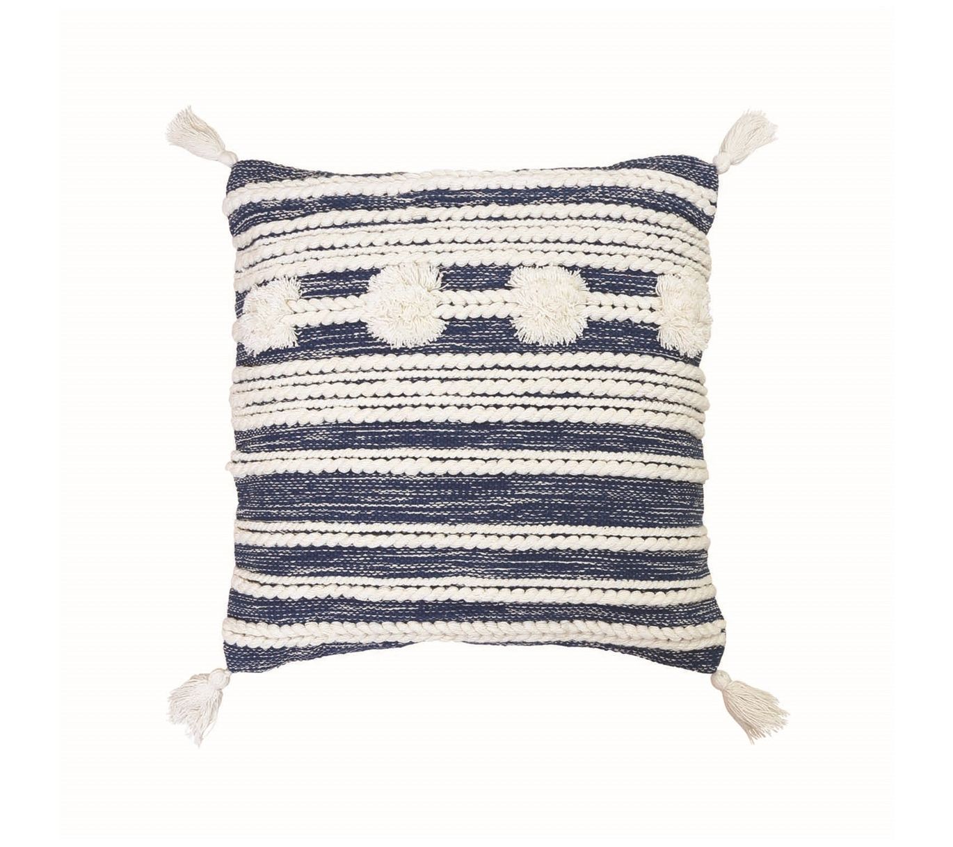 Foreside Home & Garden 20" x 20" Hand Woven Blake Pillow