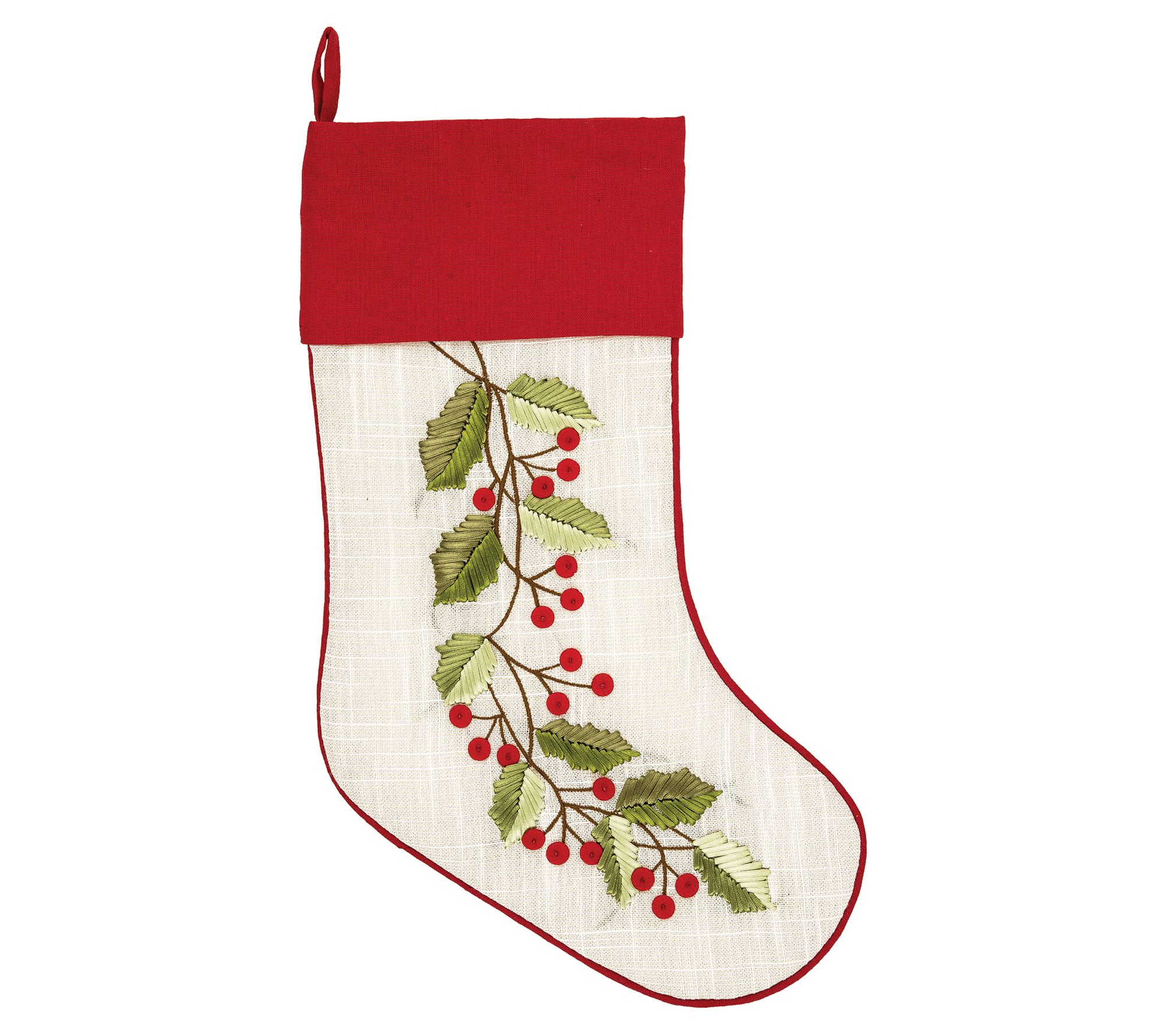 C&F Home Joy Wreath Embroidered Christmas Stocking