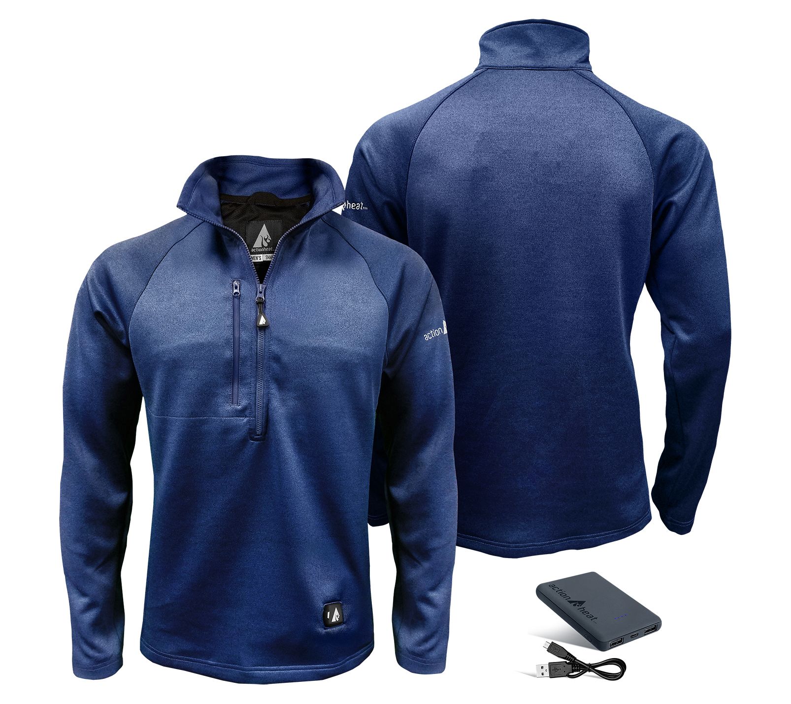 ActionHeat Men's 5V Battery Heated 1/2 Zip Up Sirt