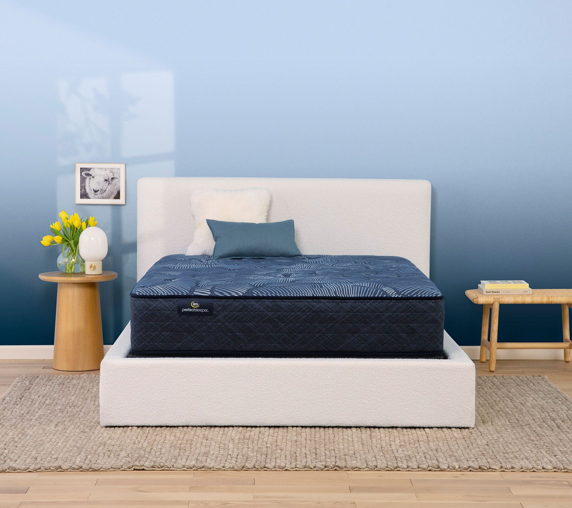 Serta Perfect Sleeper Cobalt Calm 13.25" Plush Mattress -Twin