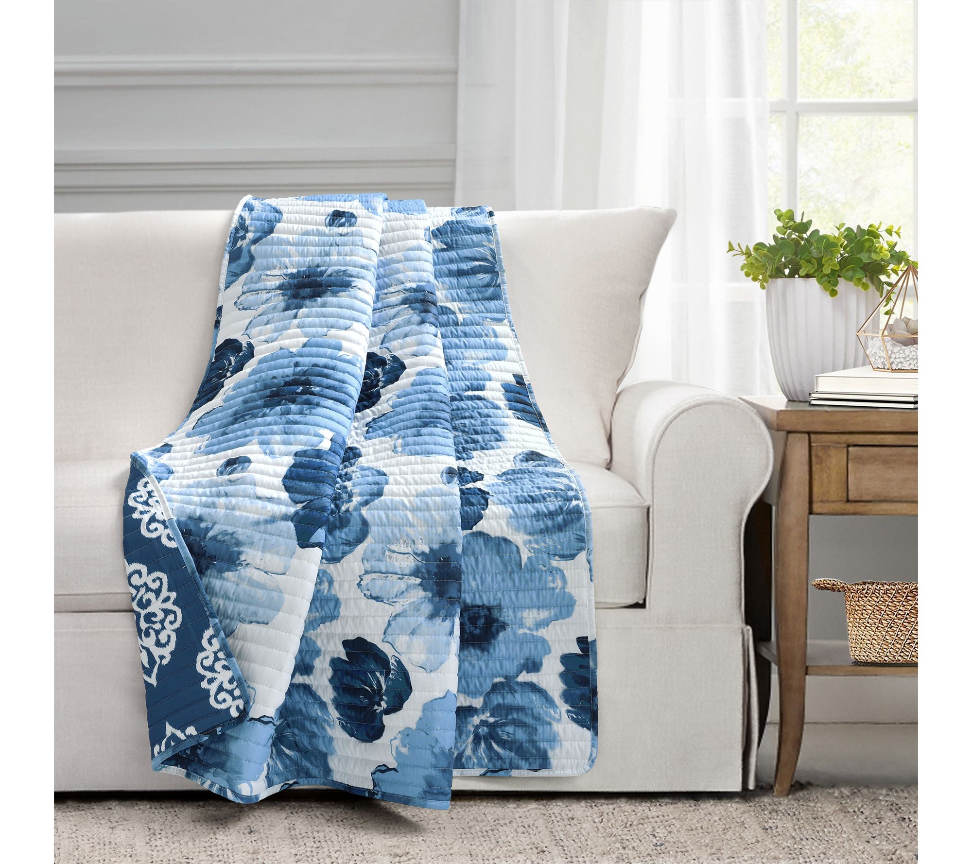 Lush Decor Leah Reversible Throw Single 50X60 - QVC.com