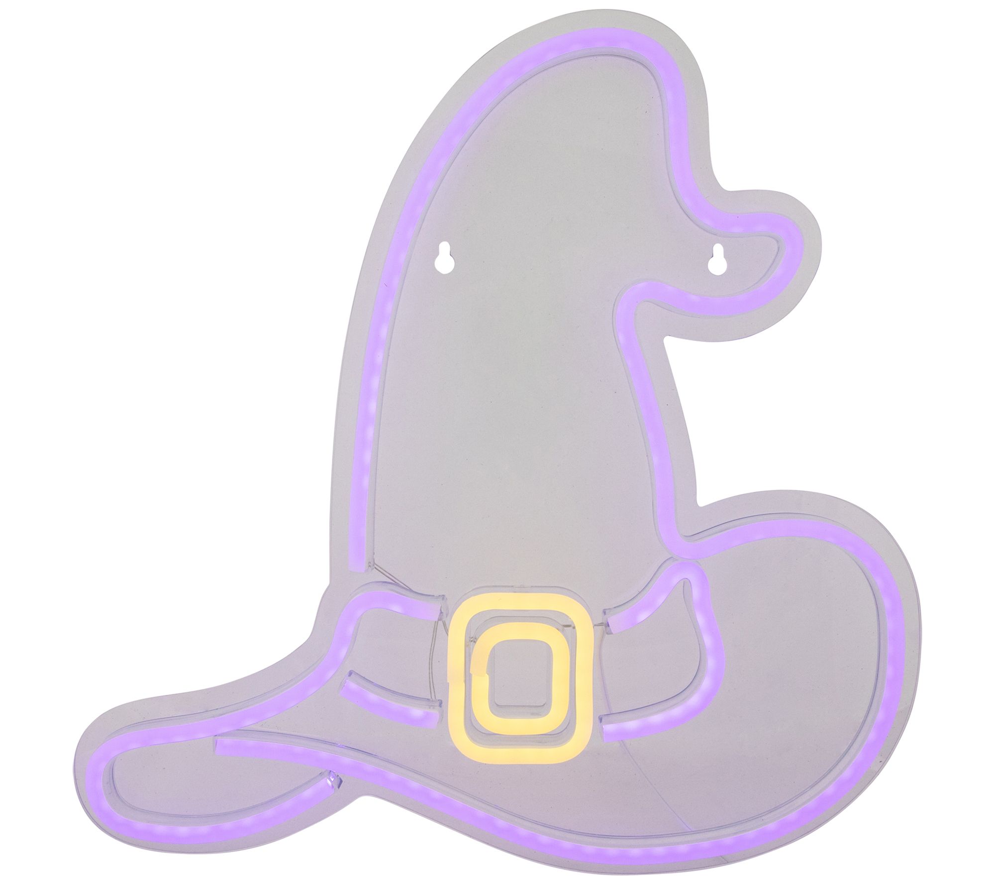 Northlight 15" LED Lit Neon Style Witch Hat Win dow Silhouette