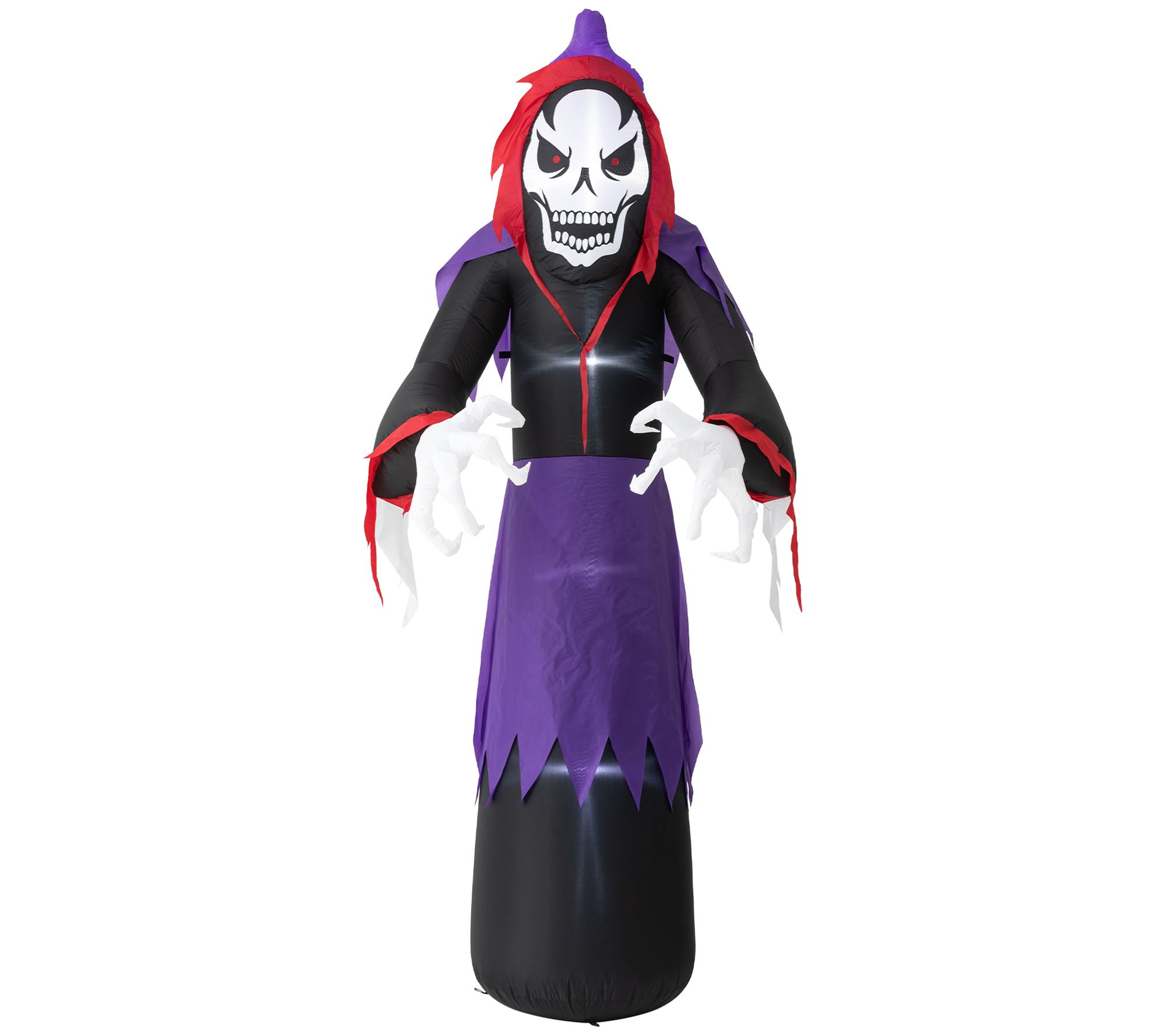 Glitzhome 10ft Lighted Hallowe en Scary Grim R eaper Inflatabl