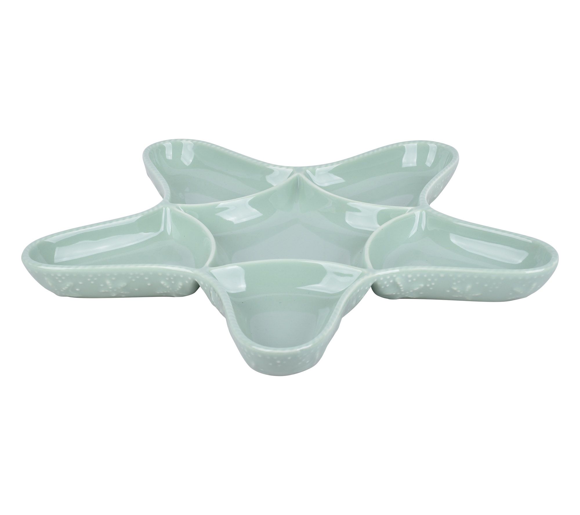  Temp-tations Knotical 14" Divided Starfish Platter