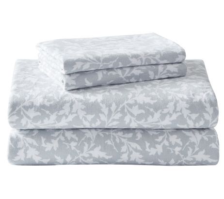 Laura Ashley Crestwood Grey King Sheet Set - QVC.com