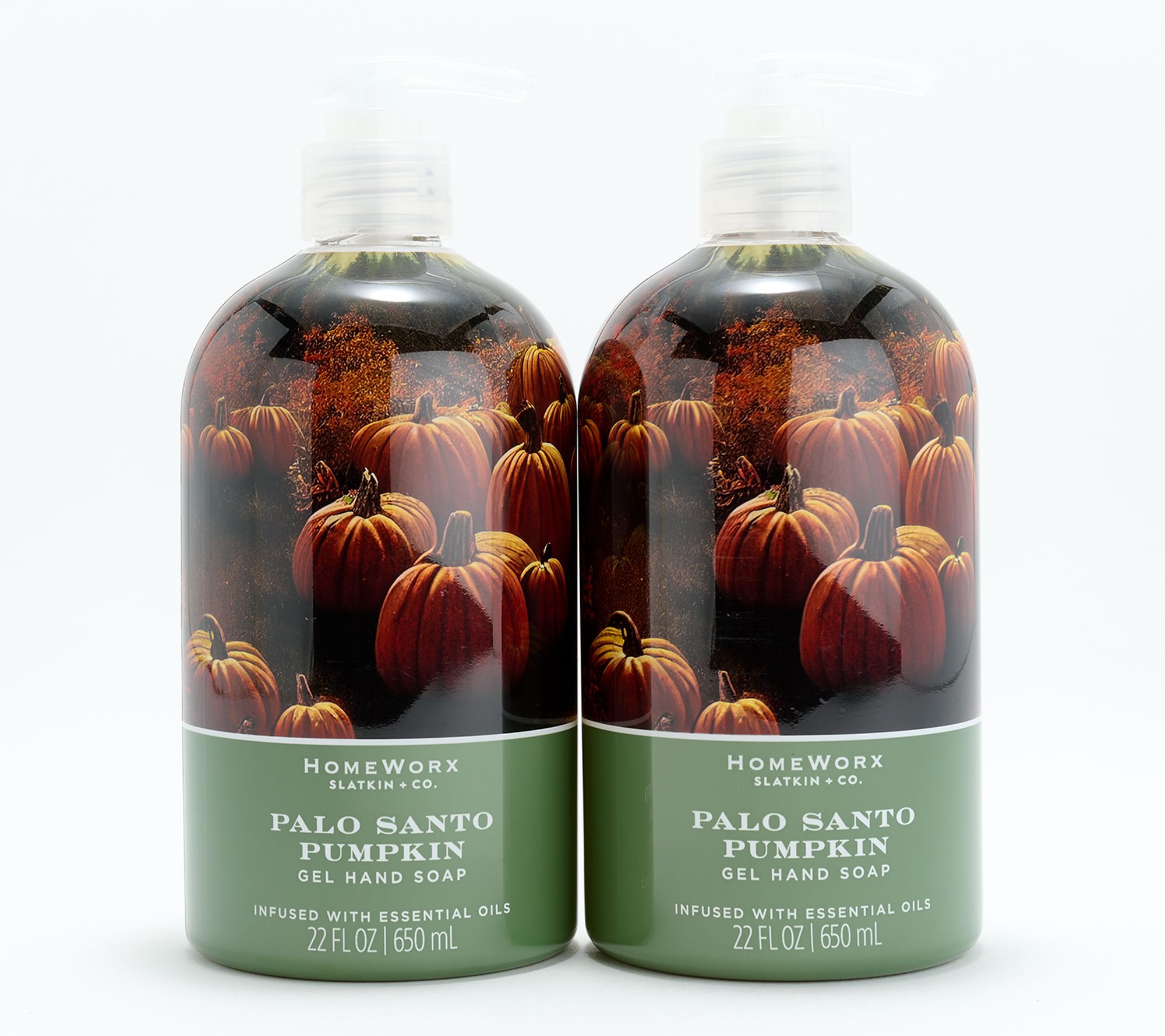 "As Is" HomeWorx by Slatkin + Co. S/2 Palo Santo Pumpkin Soaps