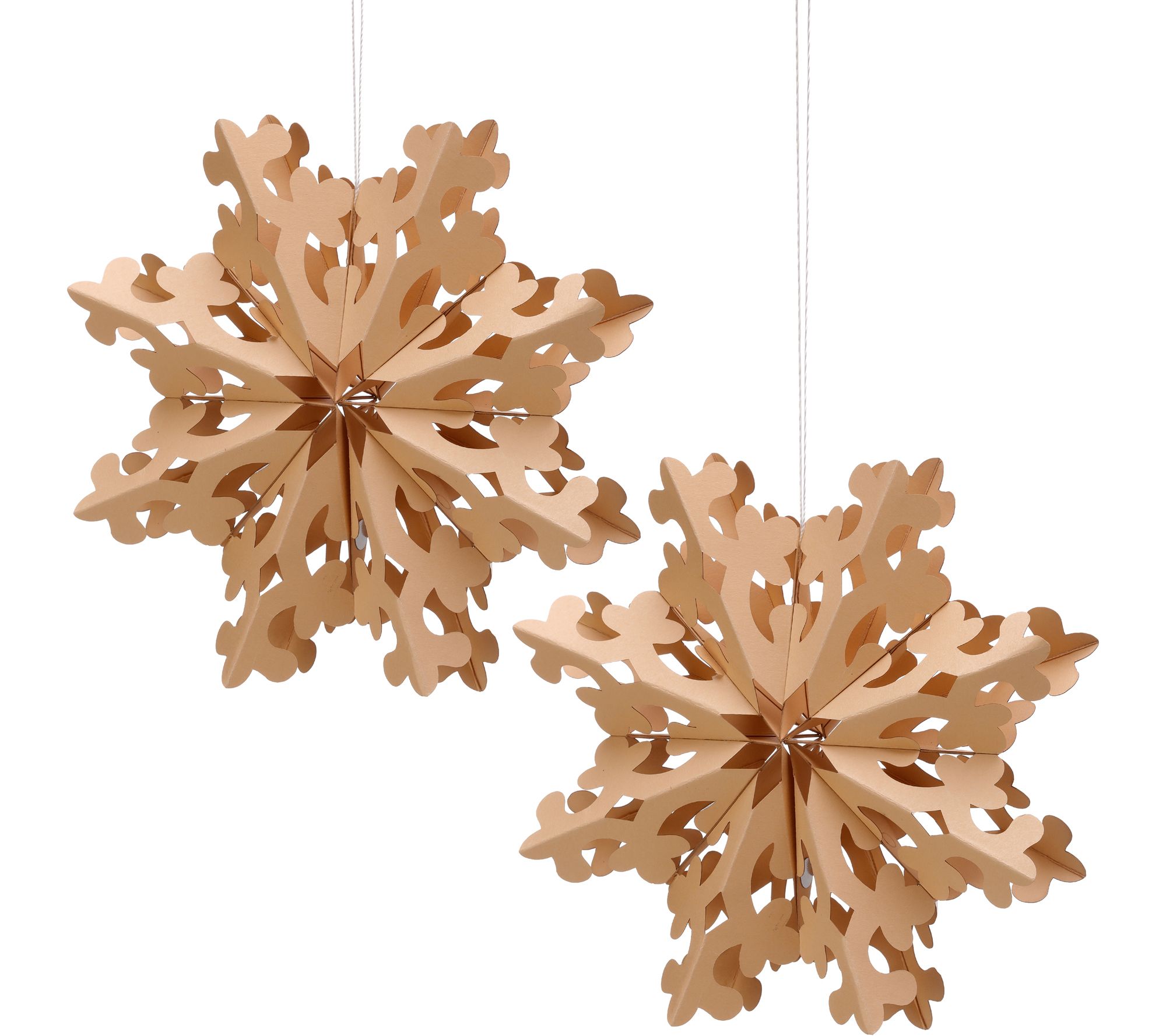 8" Cut Out Snowflake Ornament Set of 2 By Valerie